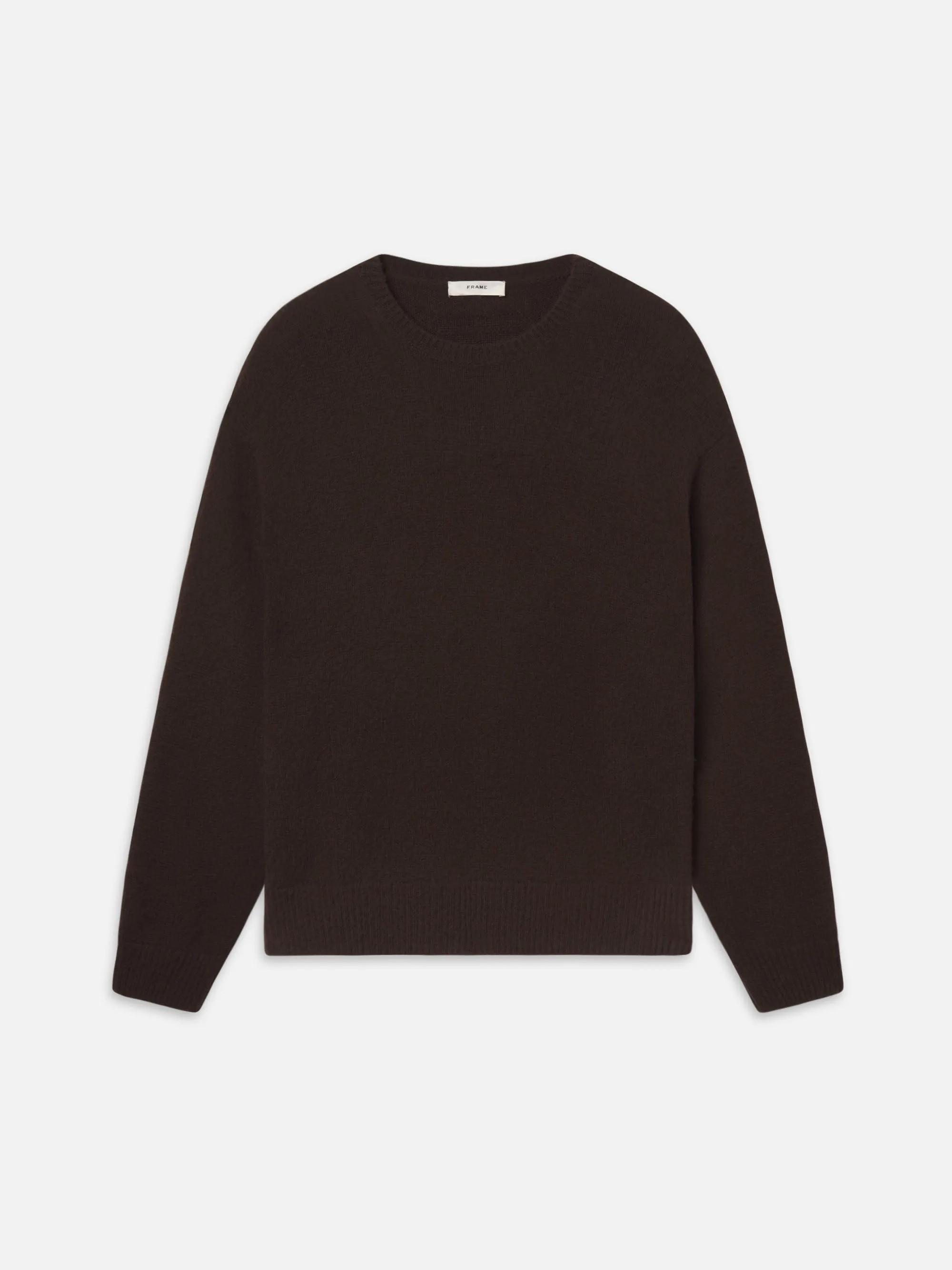 The Cashmere Brushed Sweater -- Coffee sold by Frame Denim