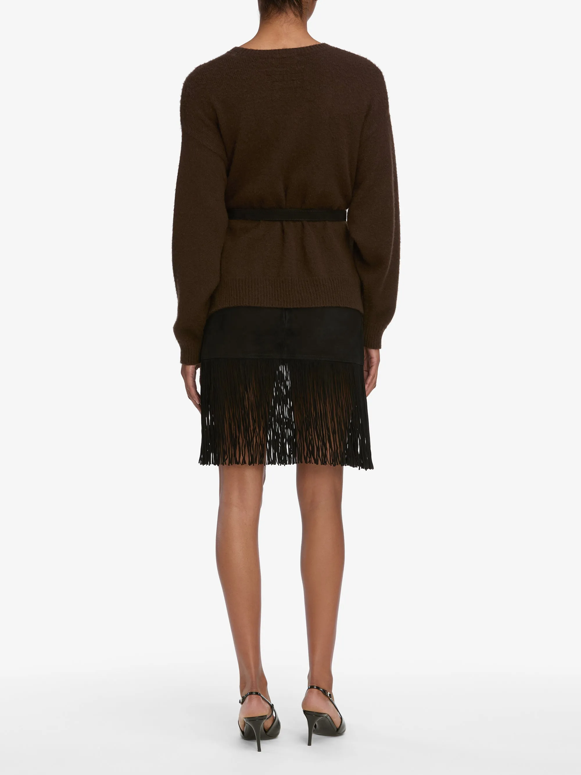 The Cashmere Brushed Sweater -- Coffee sold by Frame Denim product image thumbnail 5