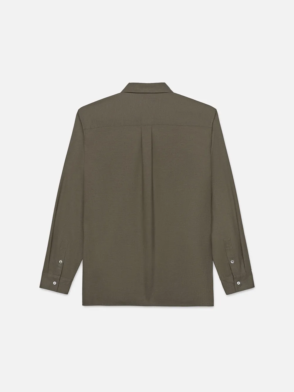 Brushed Flannel Shirt -- Dark Olive sold by Frame Denim product image thumbnail 4