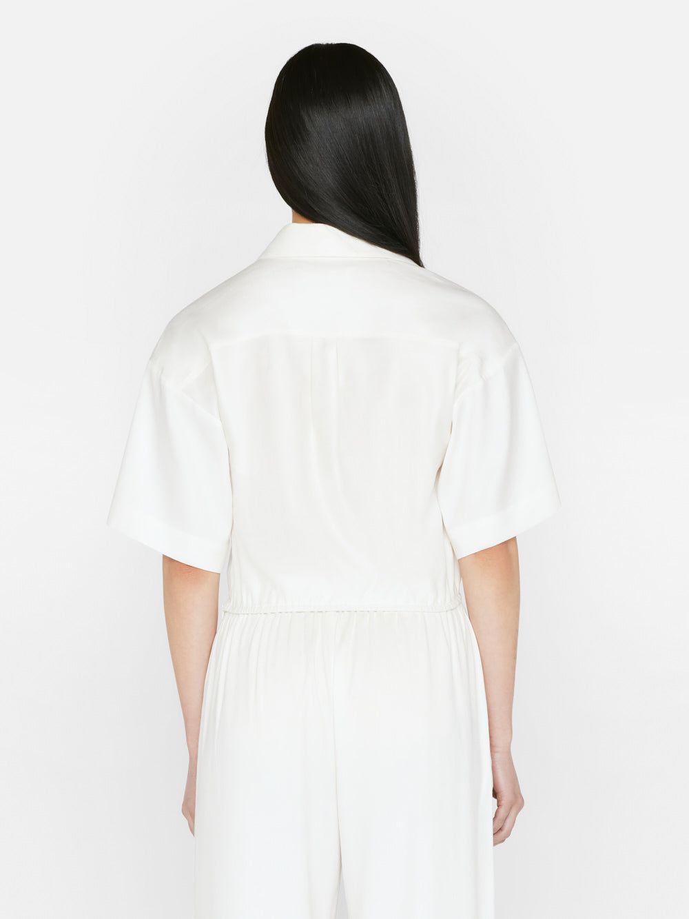 Cropped Twist Front Shirt -- Off White sold by Frame Denim product image thumbnail 7