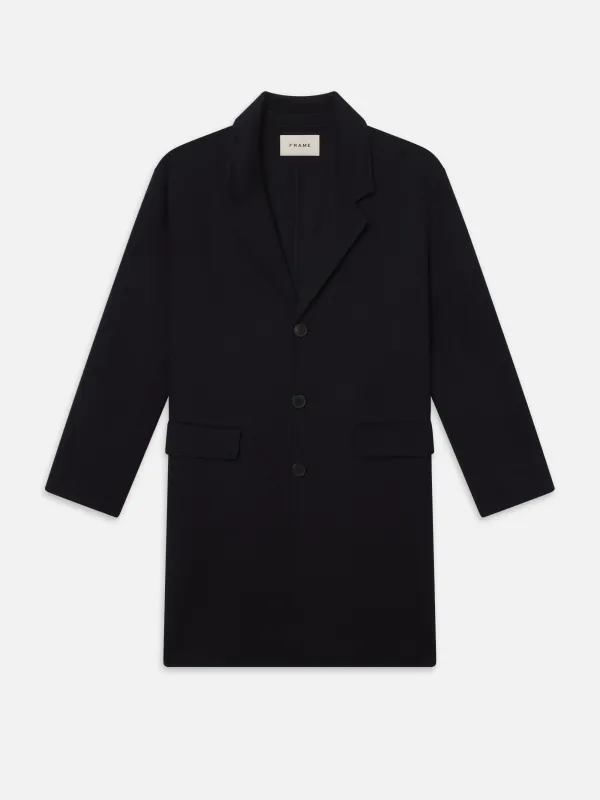 Double Face Wool Overcoat -- Dark Navy sold by Frame Denim