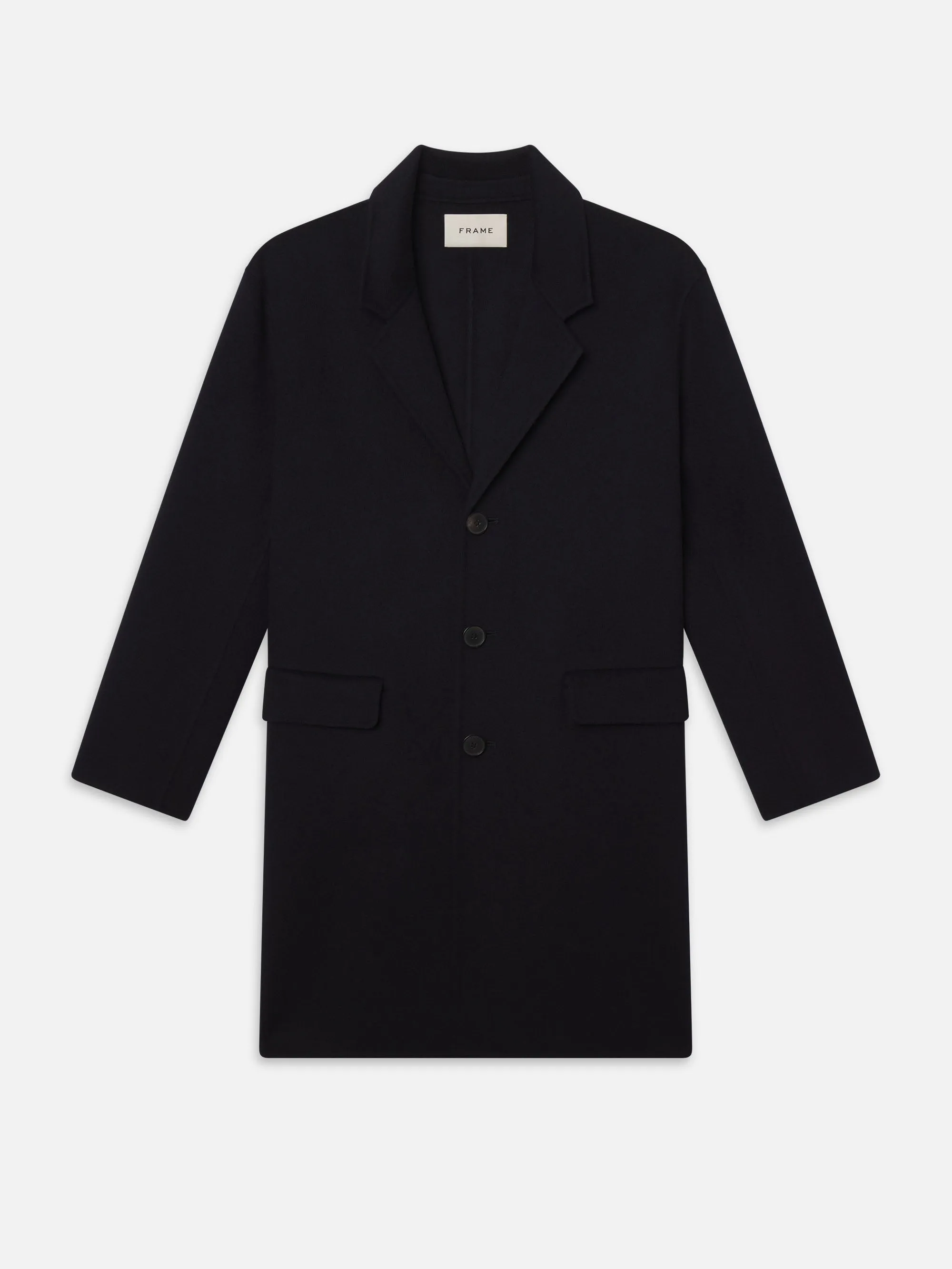 Double Face Wool Overcoat -- Dark Navy sold by Frame Denim