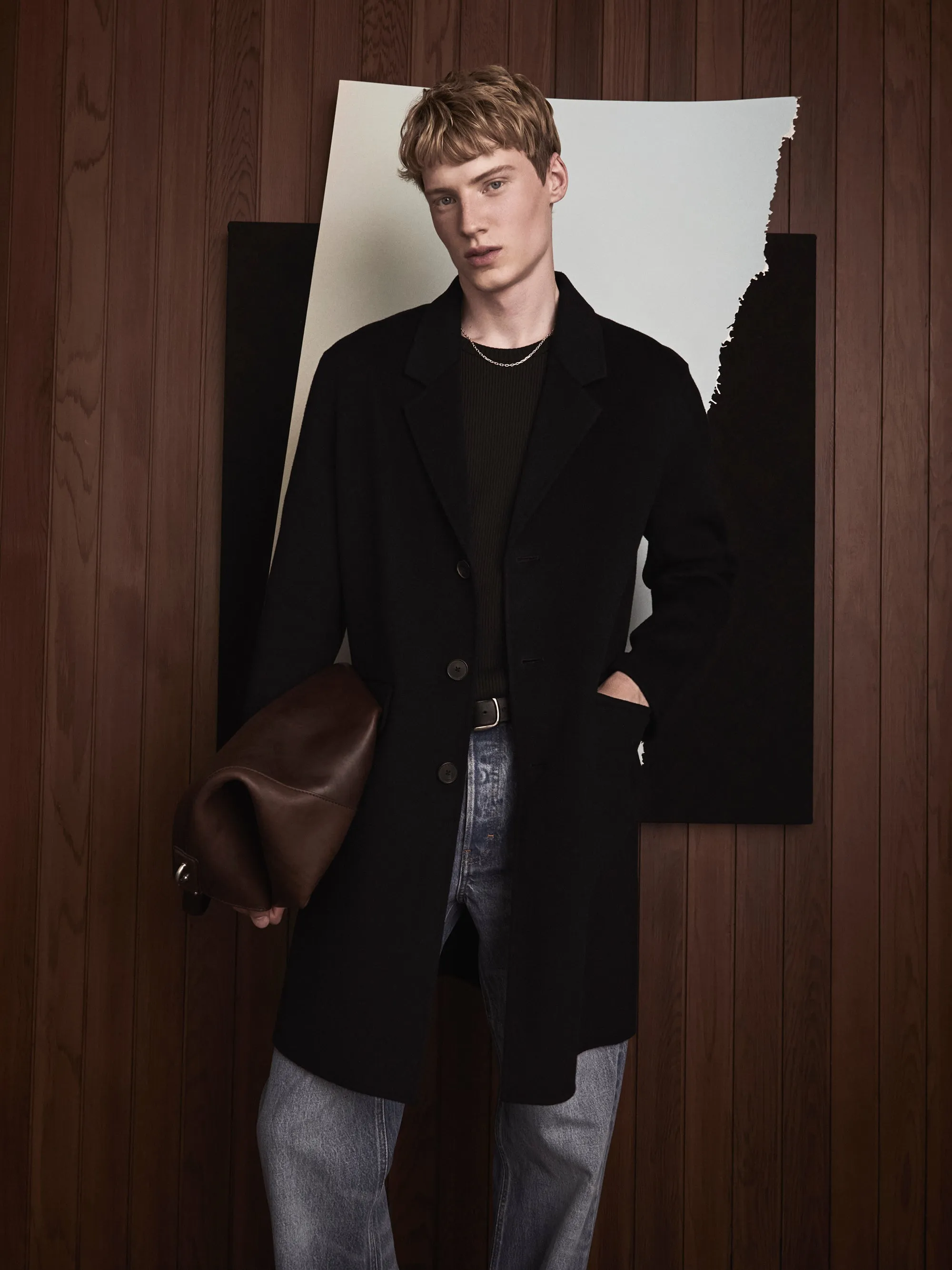 Double Face Wool Overcoat -- Dark Navy sold by Frame Denim product image thumbnail 5