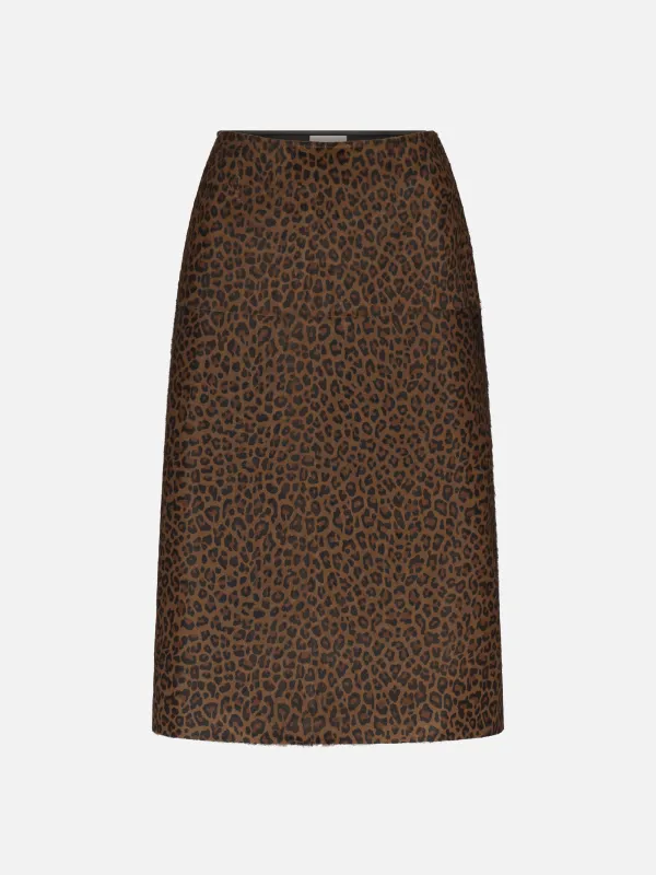 The Ponyhair Pencil -- Leopard sold by Frame Denim