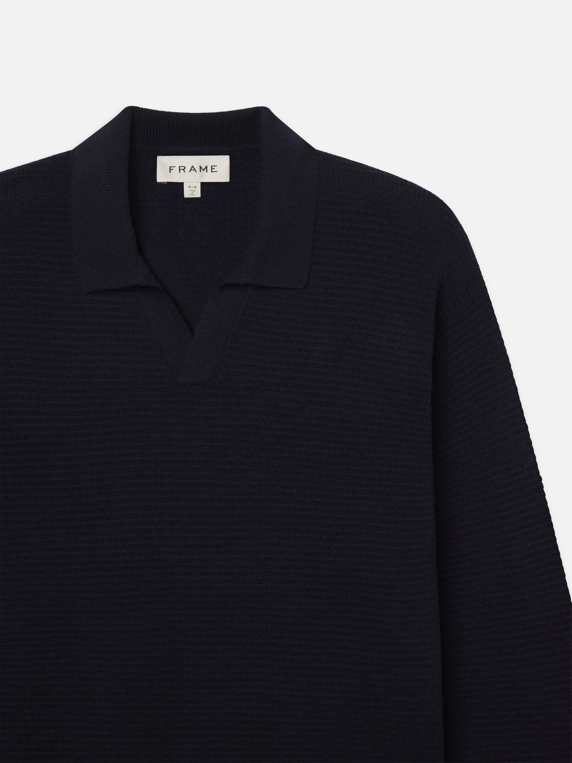 Textured Wool Cashmere Sweater -- Dark Navy sold by Frame Denim product image thumbnail 2