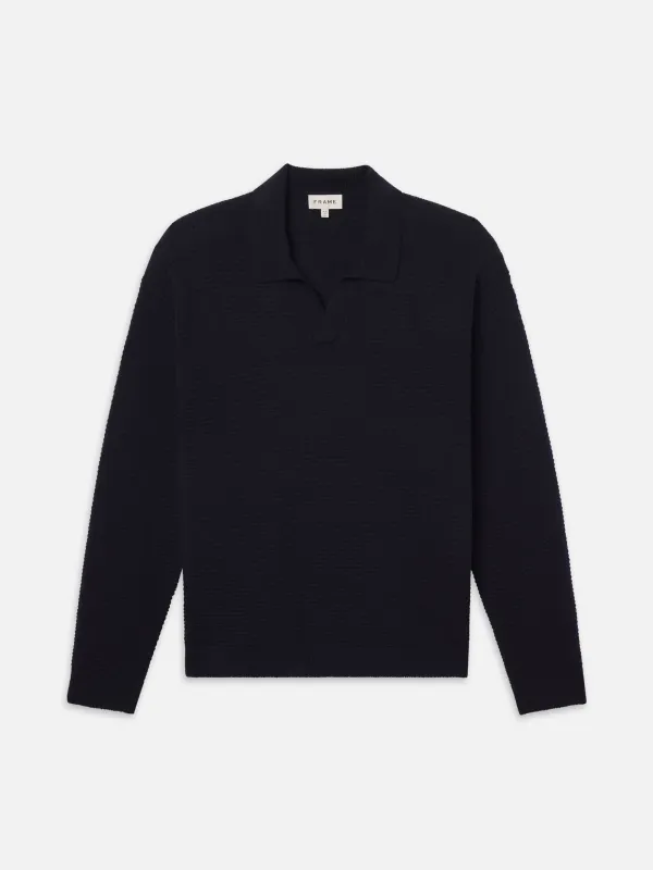 Textured Wool Cashmere Sweater -- Dark Navy sold by Frame Denim