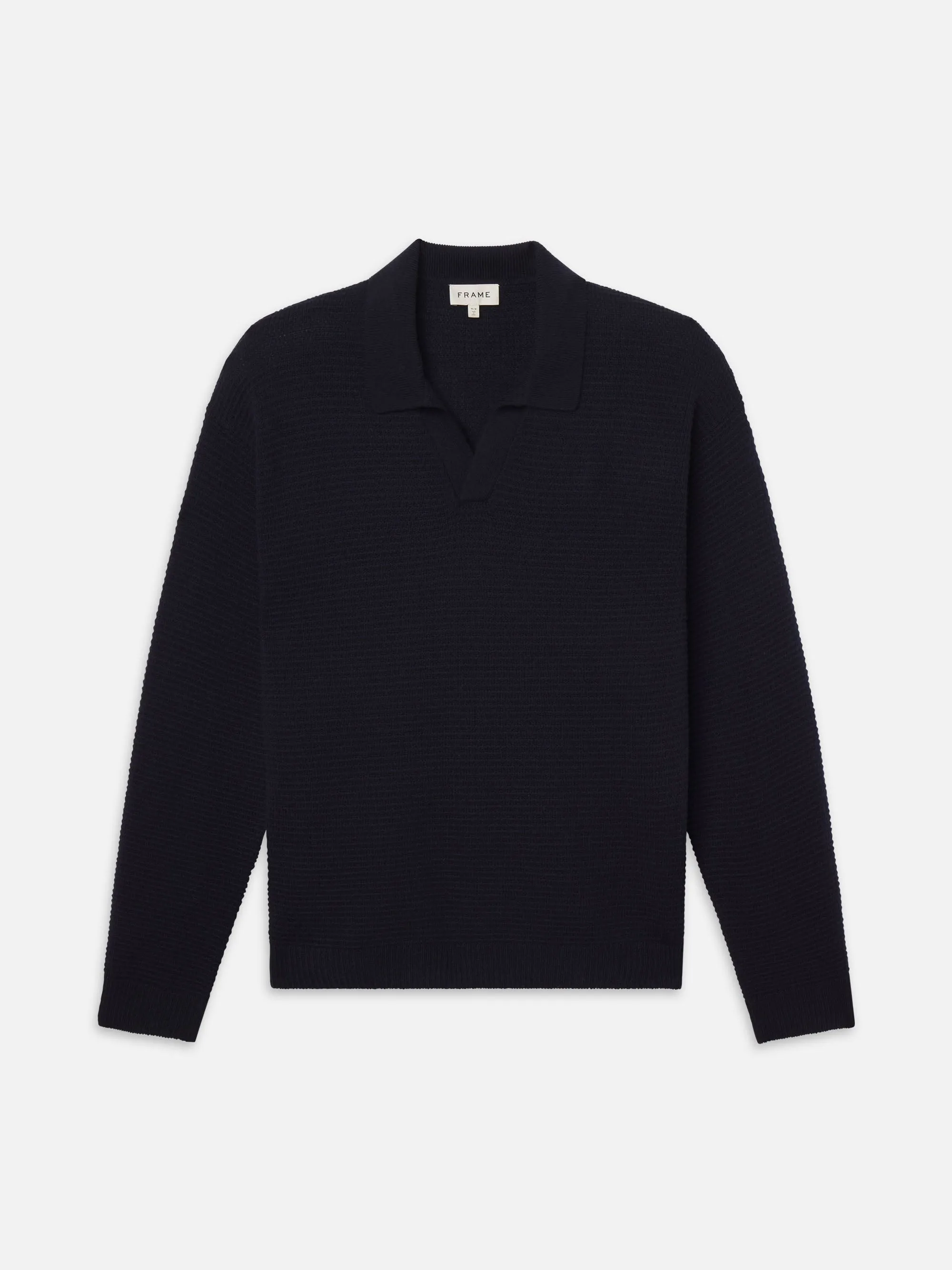 Textured Wool Cashmere Sweater -- Dark Navy sold by Frame Denim