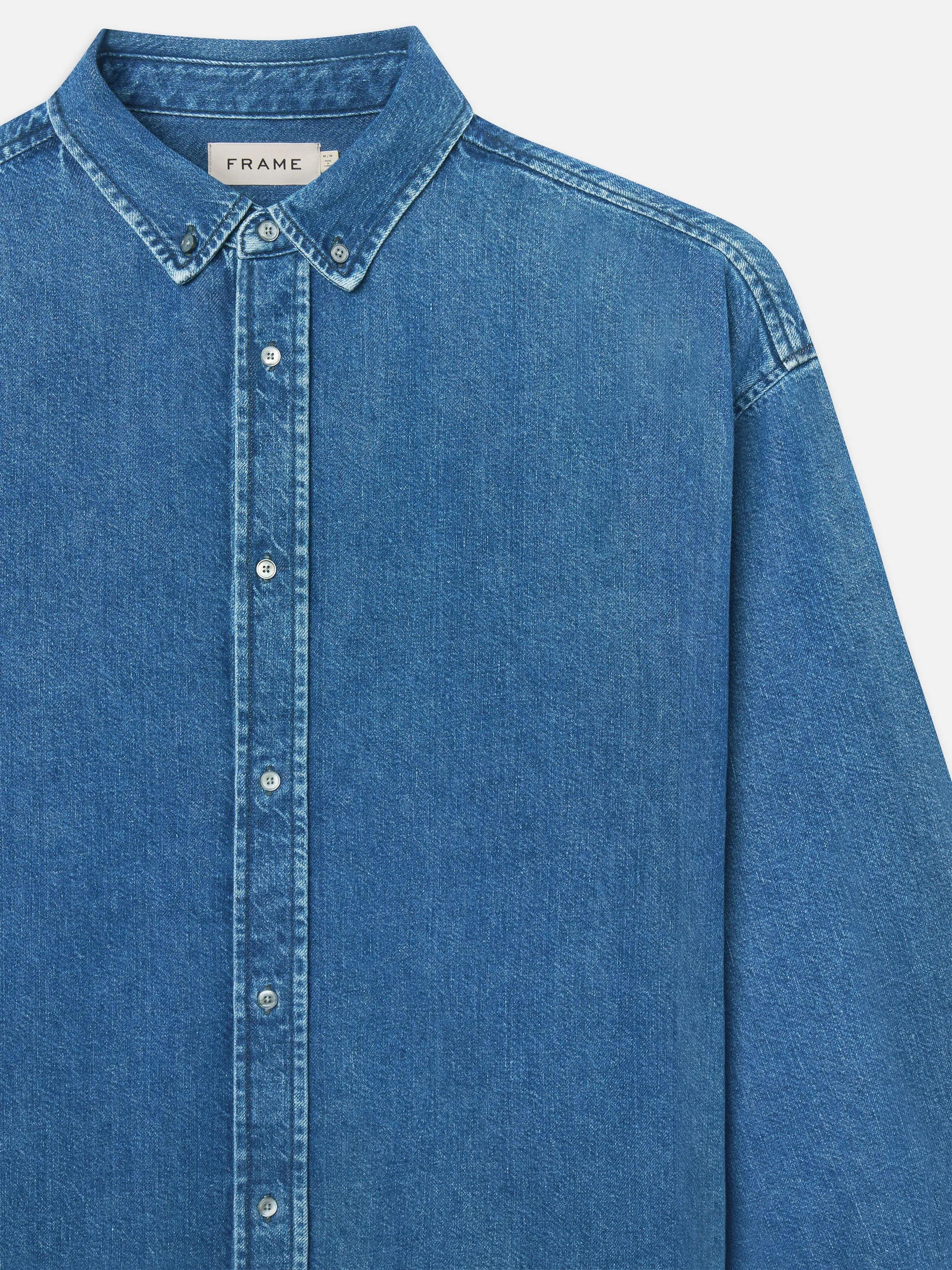 Button Down Relaxed Denim Shirt -- Palma sold by Frame Denim product image thumbnail 2