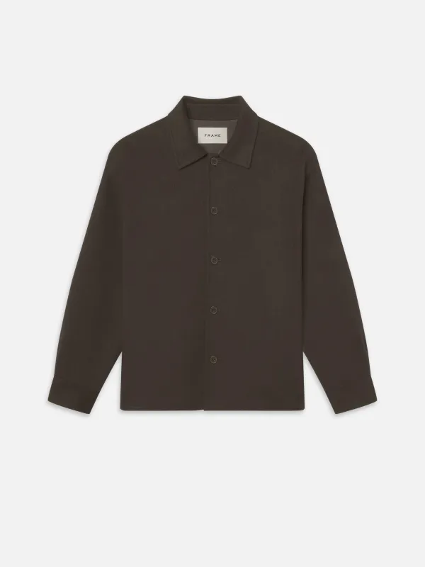 Double Face Shirt Jacket -- Mocha sold by Frame Denim