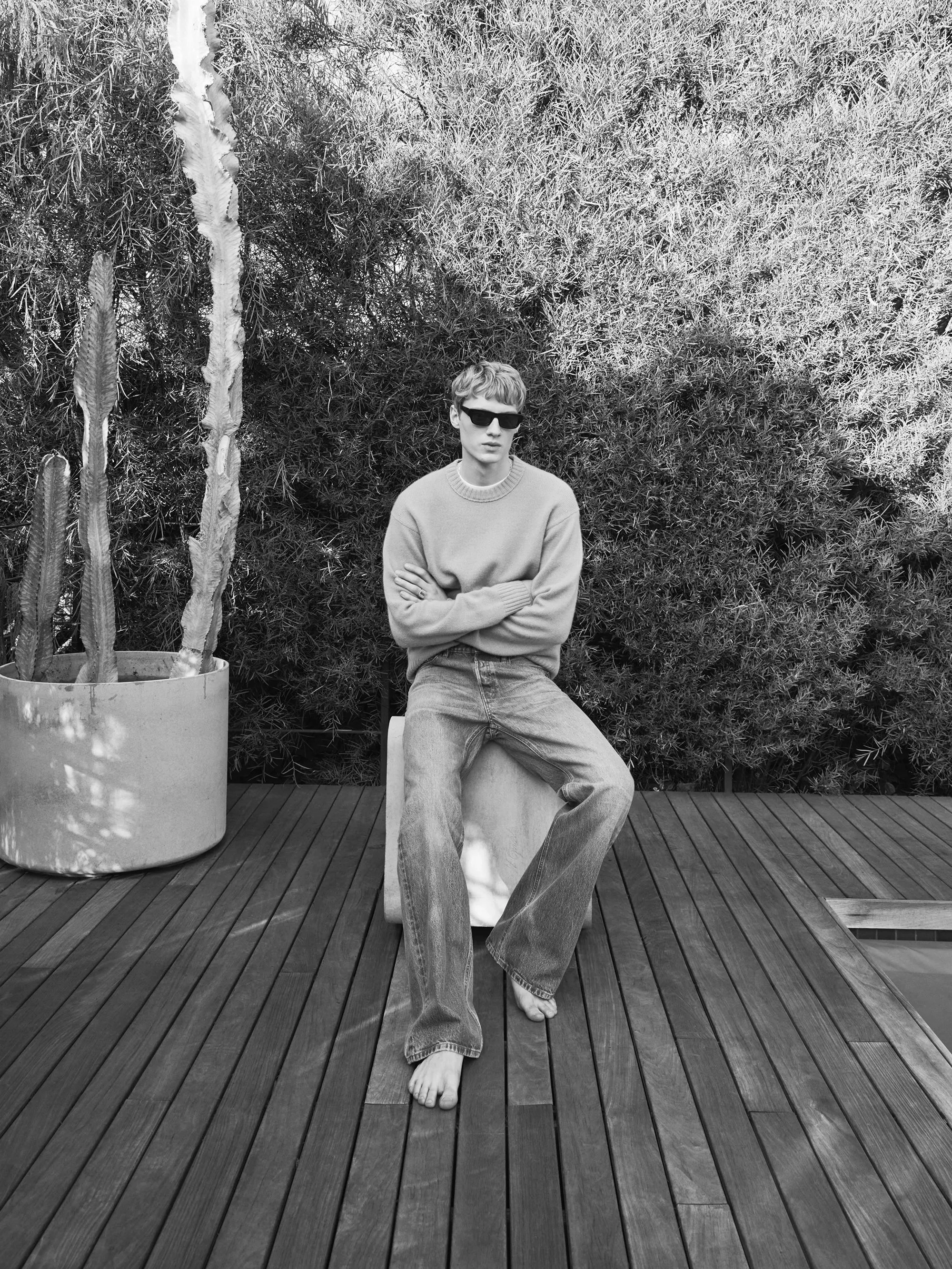 Cashmere Crewneck Sweater -- Old Lavender sold by Frame Denim product image thumbnail 5