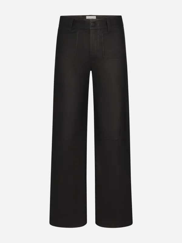 Le Slim Palazzo Modernist Pocket Leather -- Black sold by Frame Denim