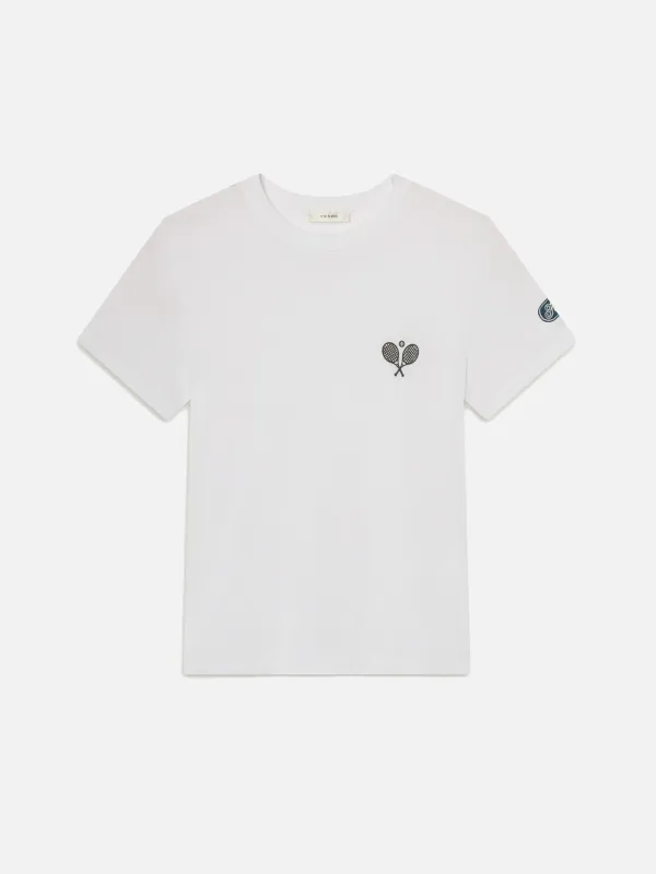 The Tennis Tee -- White made by Frame Denim