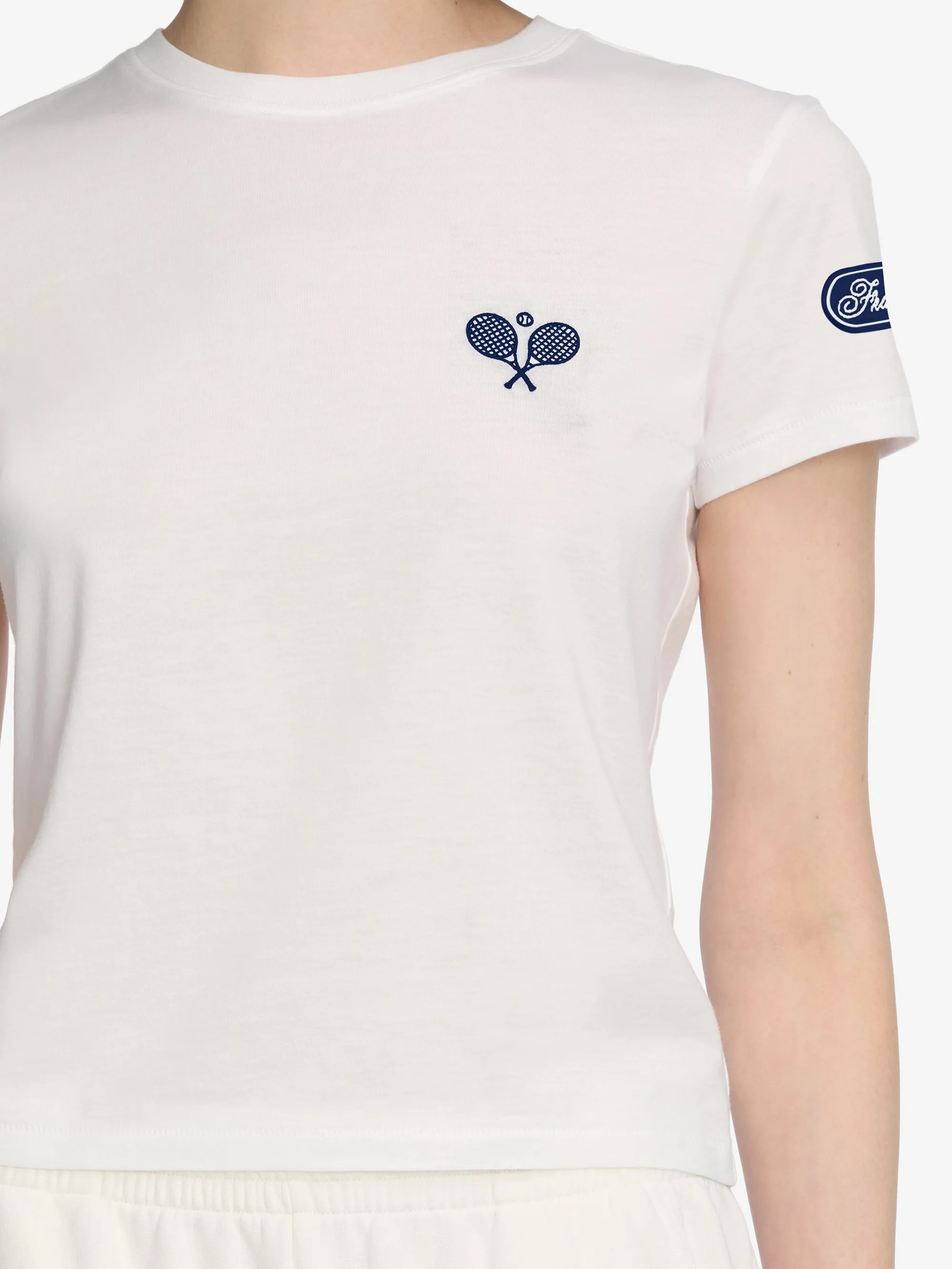 The Tennis Tee -- White sold by Frame Denim product image thumbnail 4