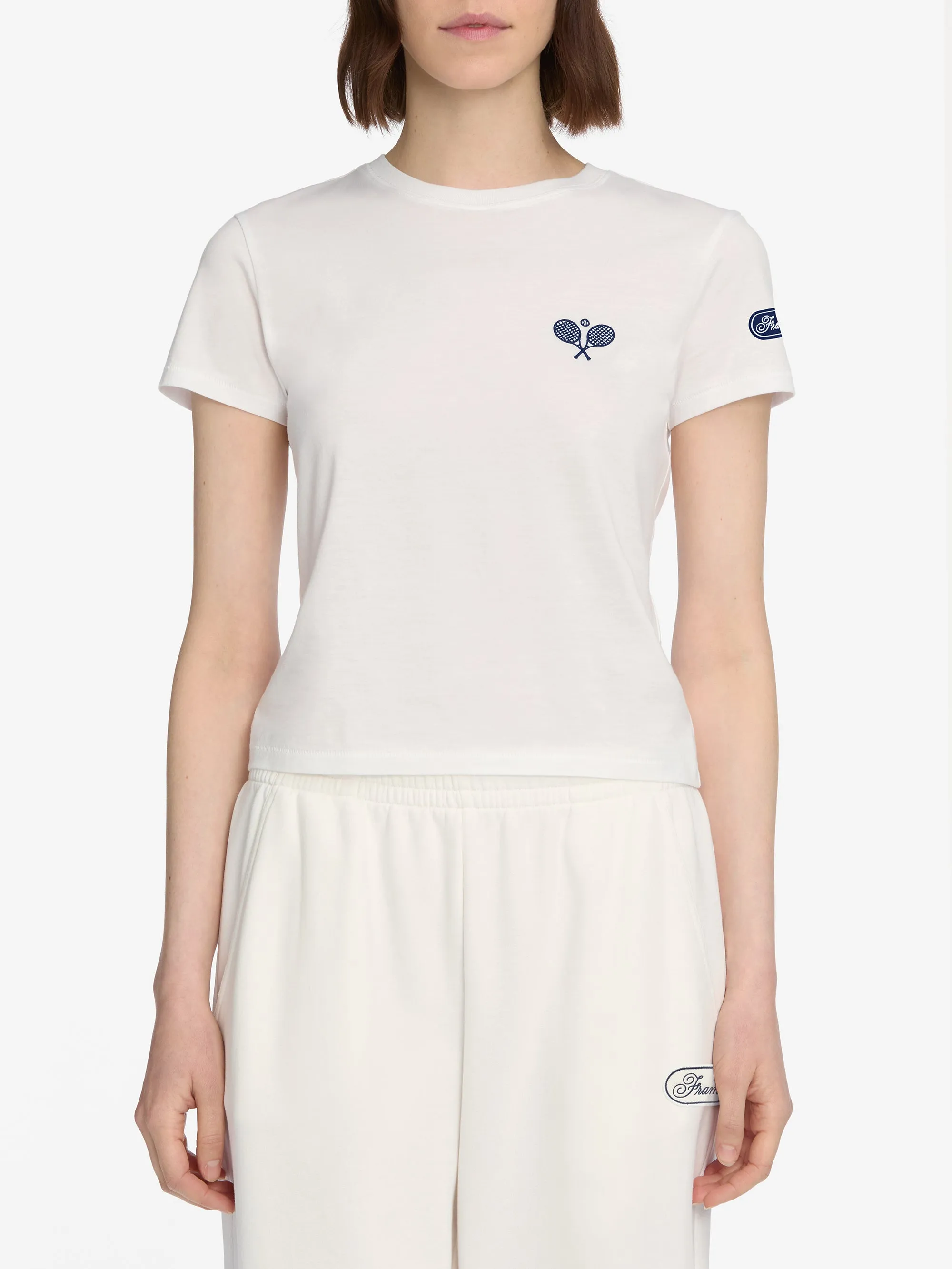 The Tennis Tee -- White sold by Frame Denim product image thumbnail 3