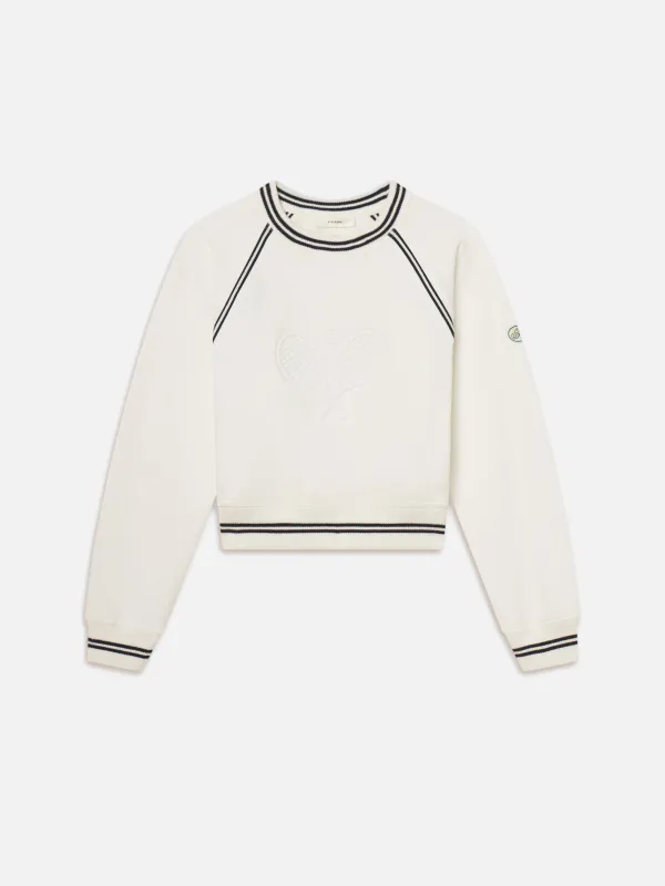 The Tennis Sweatshirt -- White made by Frame Denim
