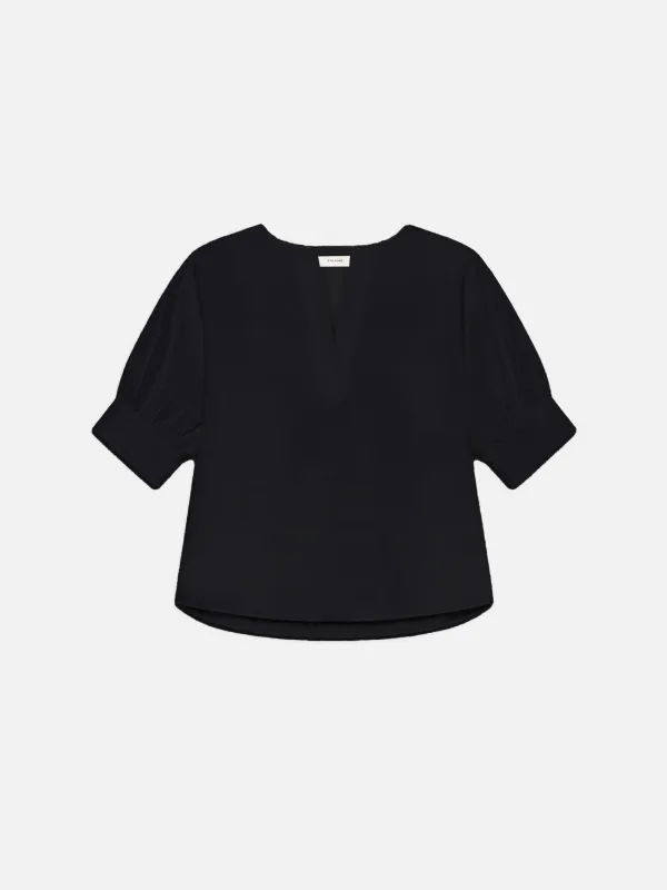 V-neck Popover Top -- Black sold by Frame Denim
