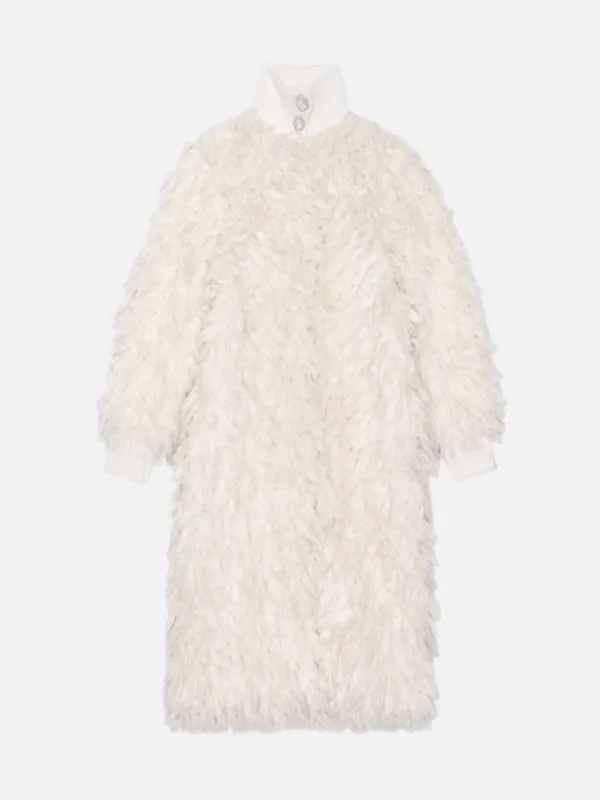 The Shaggy Coat -- Cream made by Frame Denim