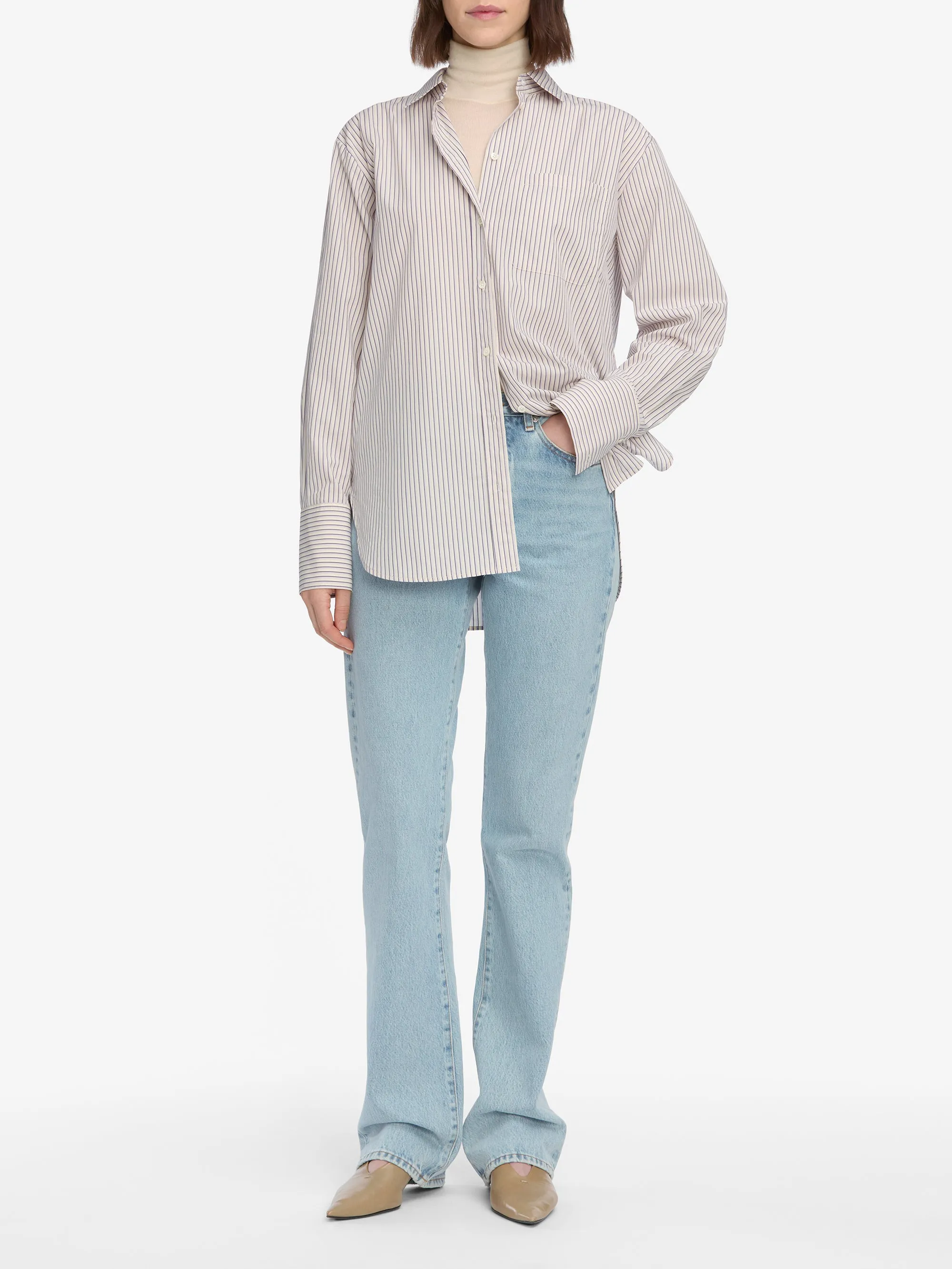 The Striped Boy Shirt -- Aubergine Multi sold by Frame Denim product image thumbnail 2