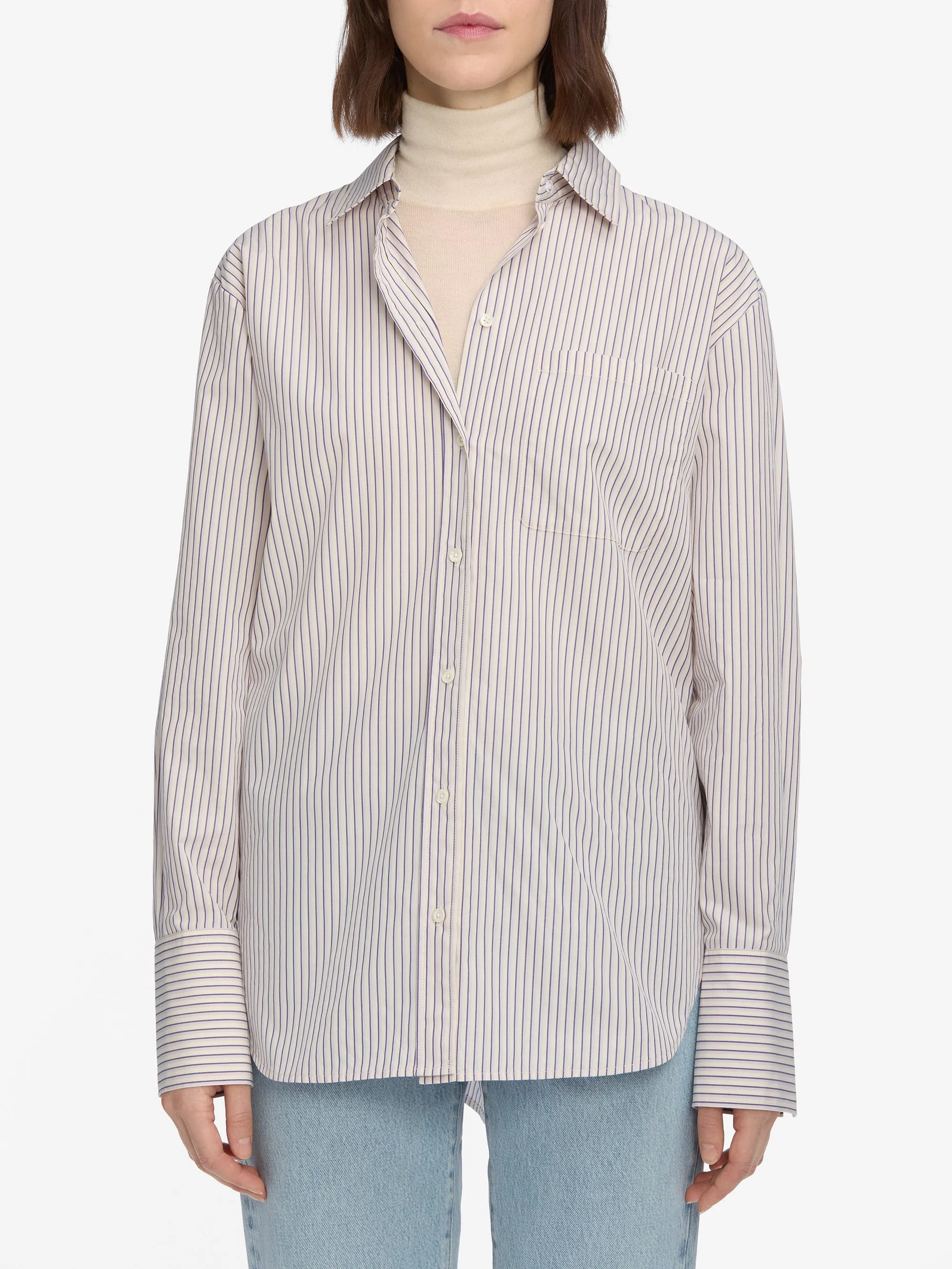 The Striped Boy Shirt -- Aubergine Multi sold by Frame Denim product image thumbnail 3