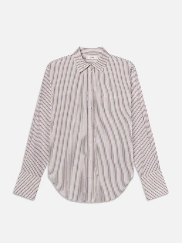 The Striped Boy Shirt -- Aubergine Multi sold by Frame Denim