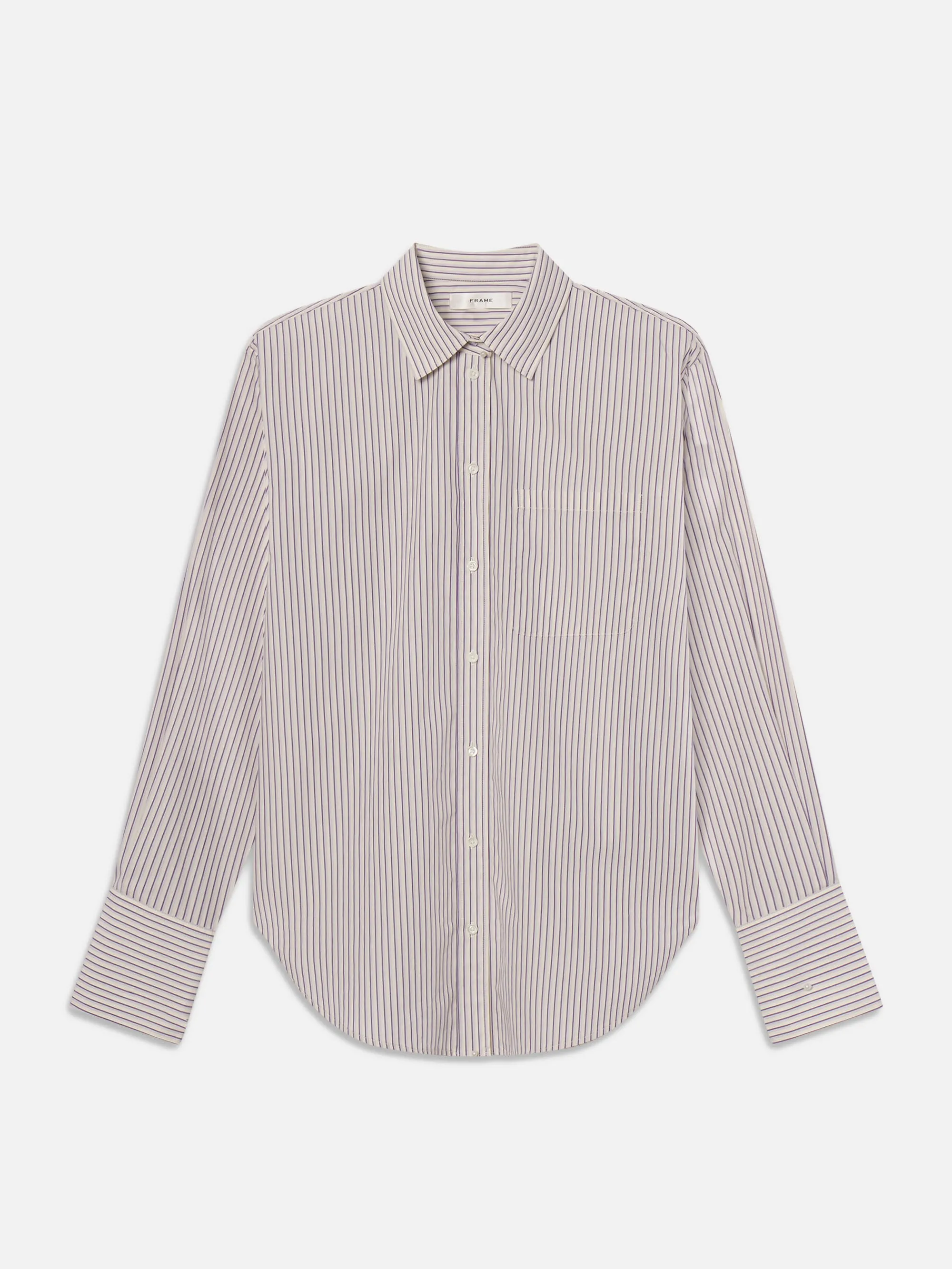 The Striped Boy Shirt -- Aubergine Multi sold by Frame Denim