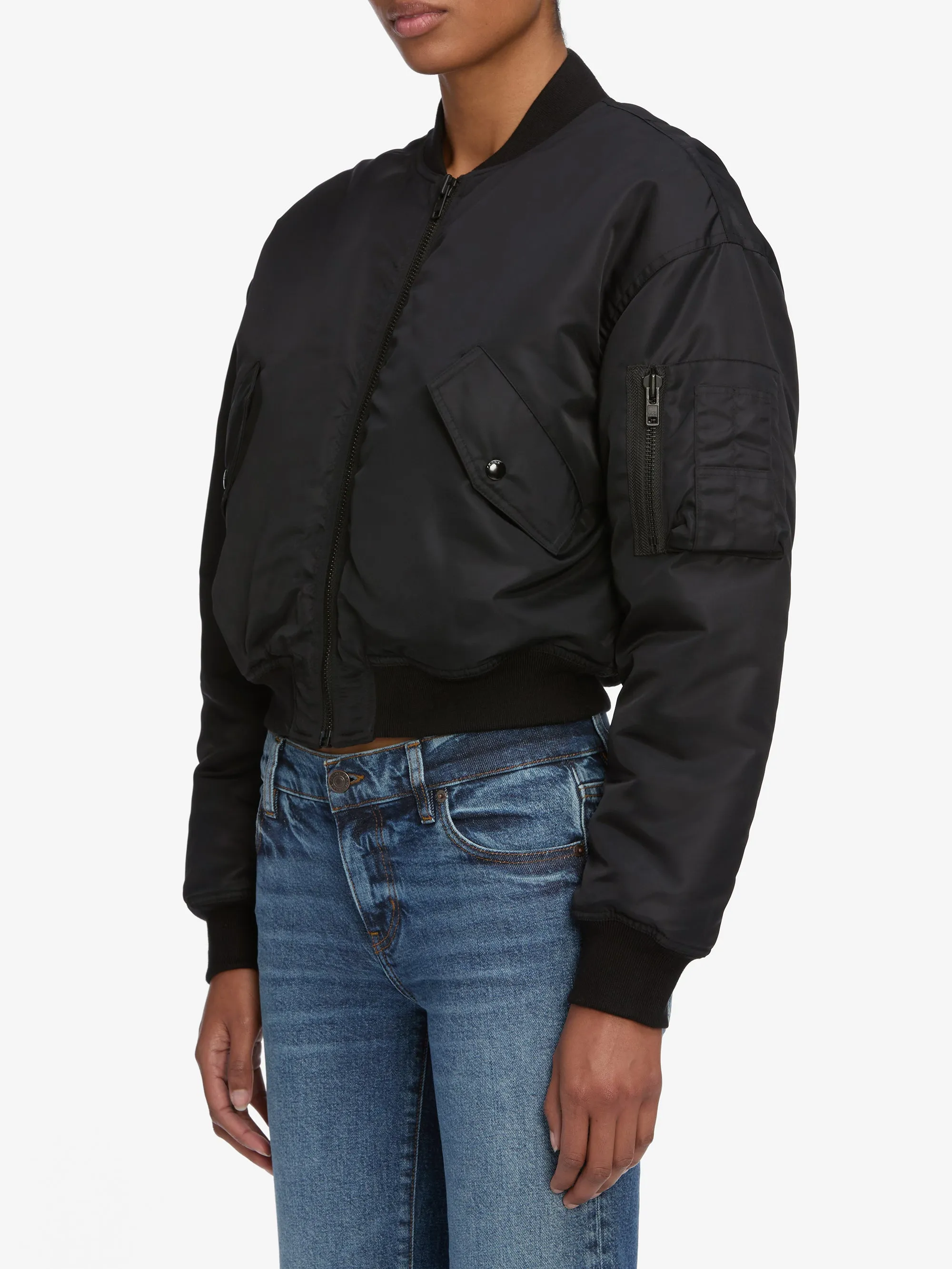 The Nylon Bomber Jacket -- Black sold by Frame Denim product image thumbnail 5
