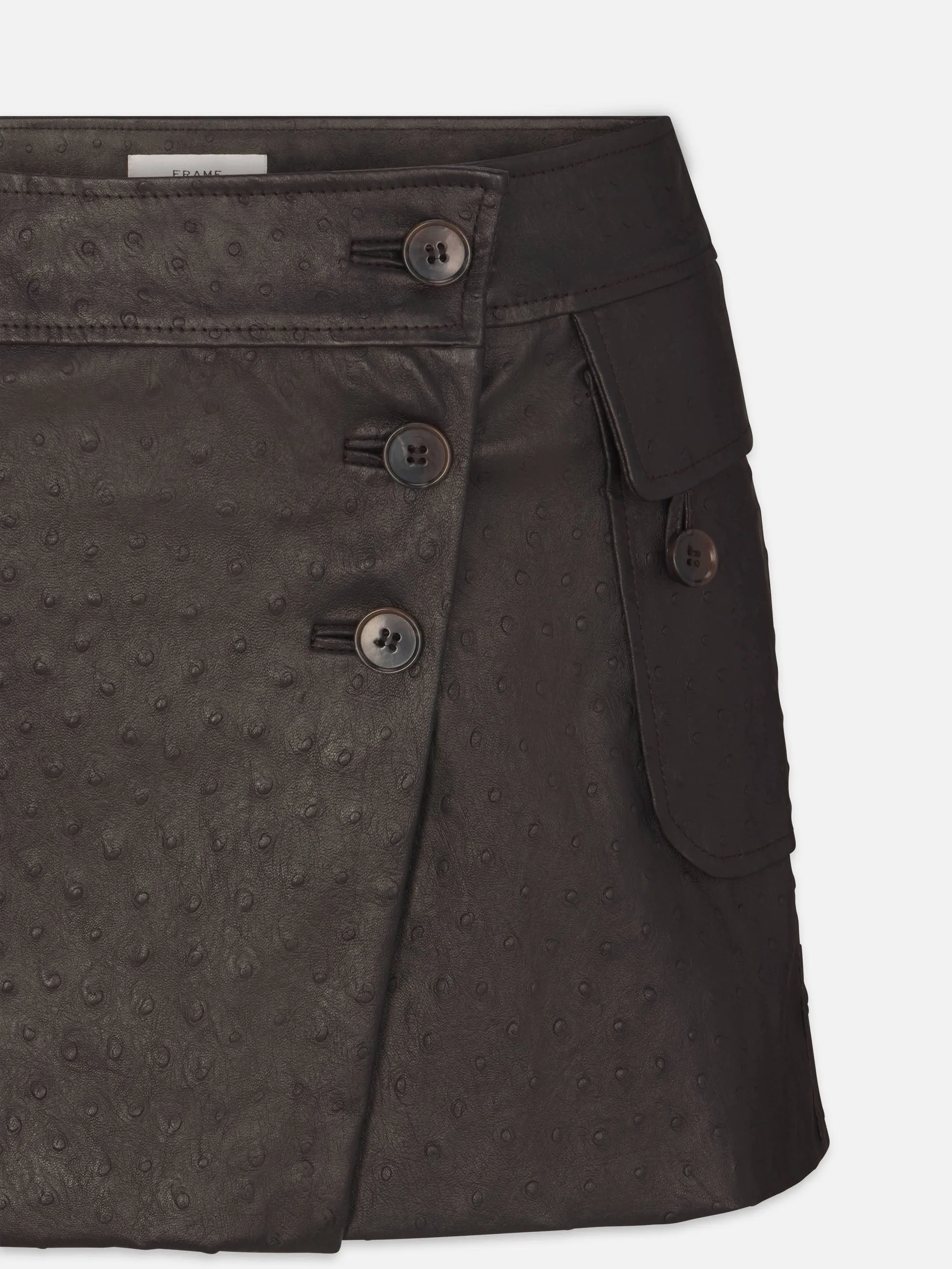 The Leather Cargo Mini -- Coffee sold by Frame Denim product image thumbnail 2
