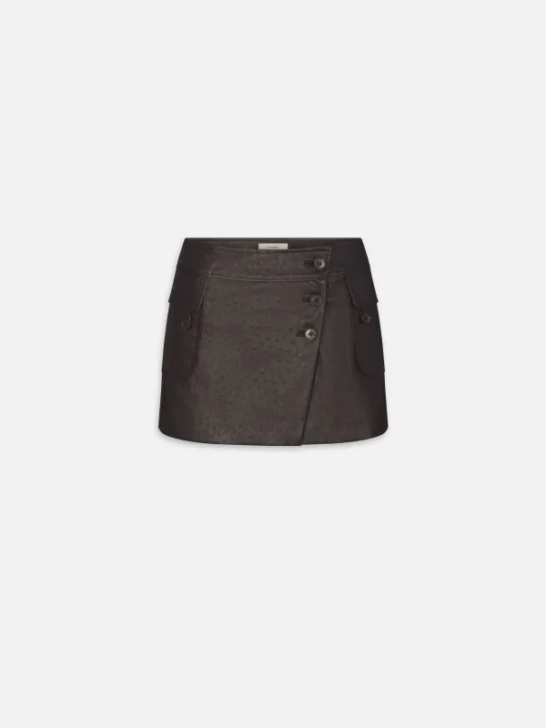 The Leather Cargo Mini -- Coffee made by Frame Denim