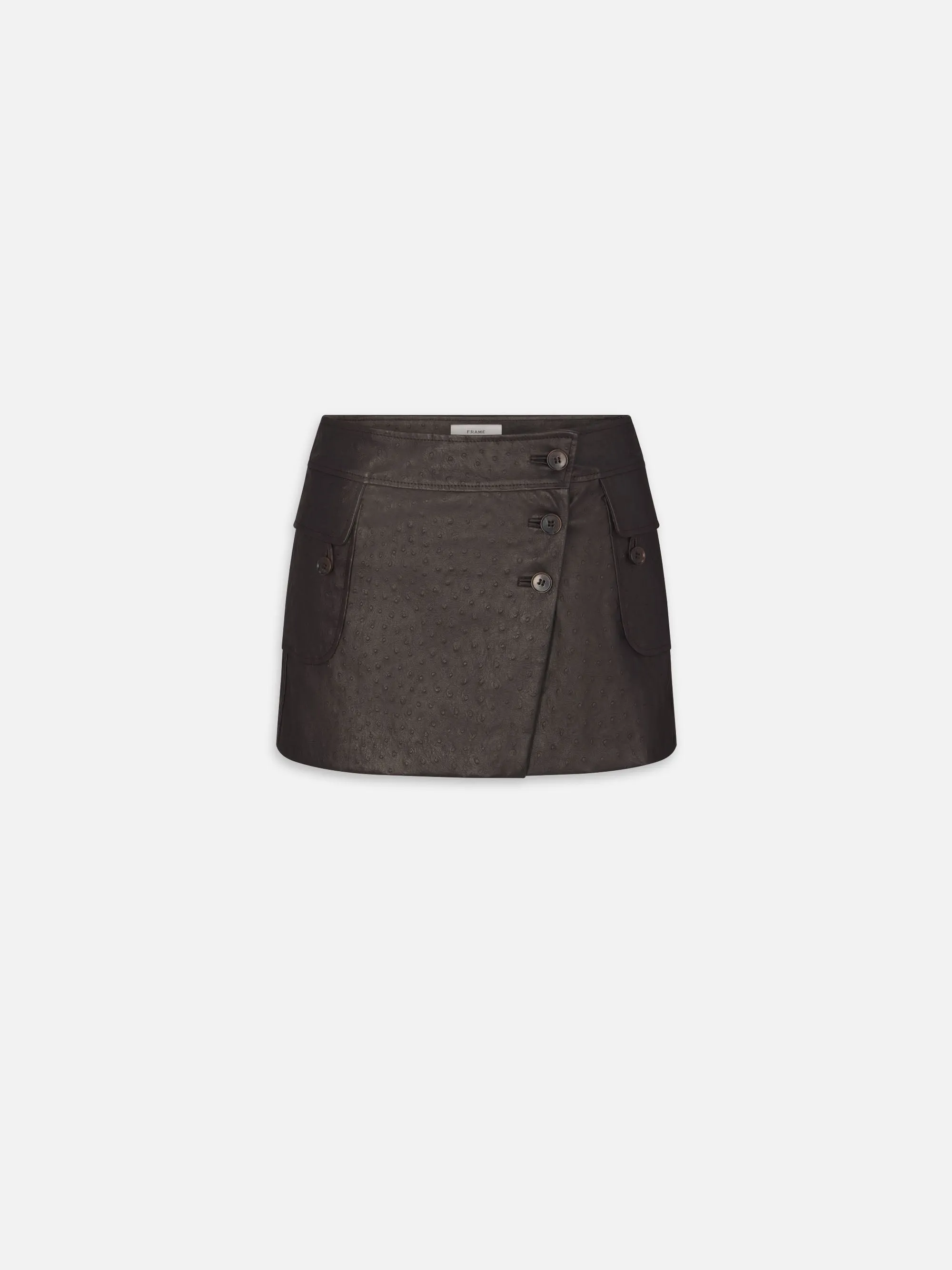 The Leather Cargo Mini -- Coffee sold by Frame Denim