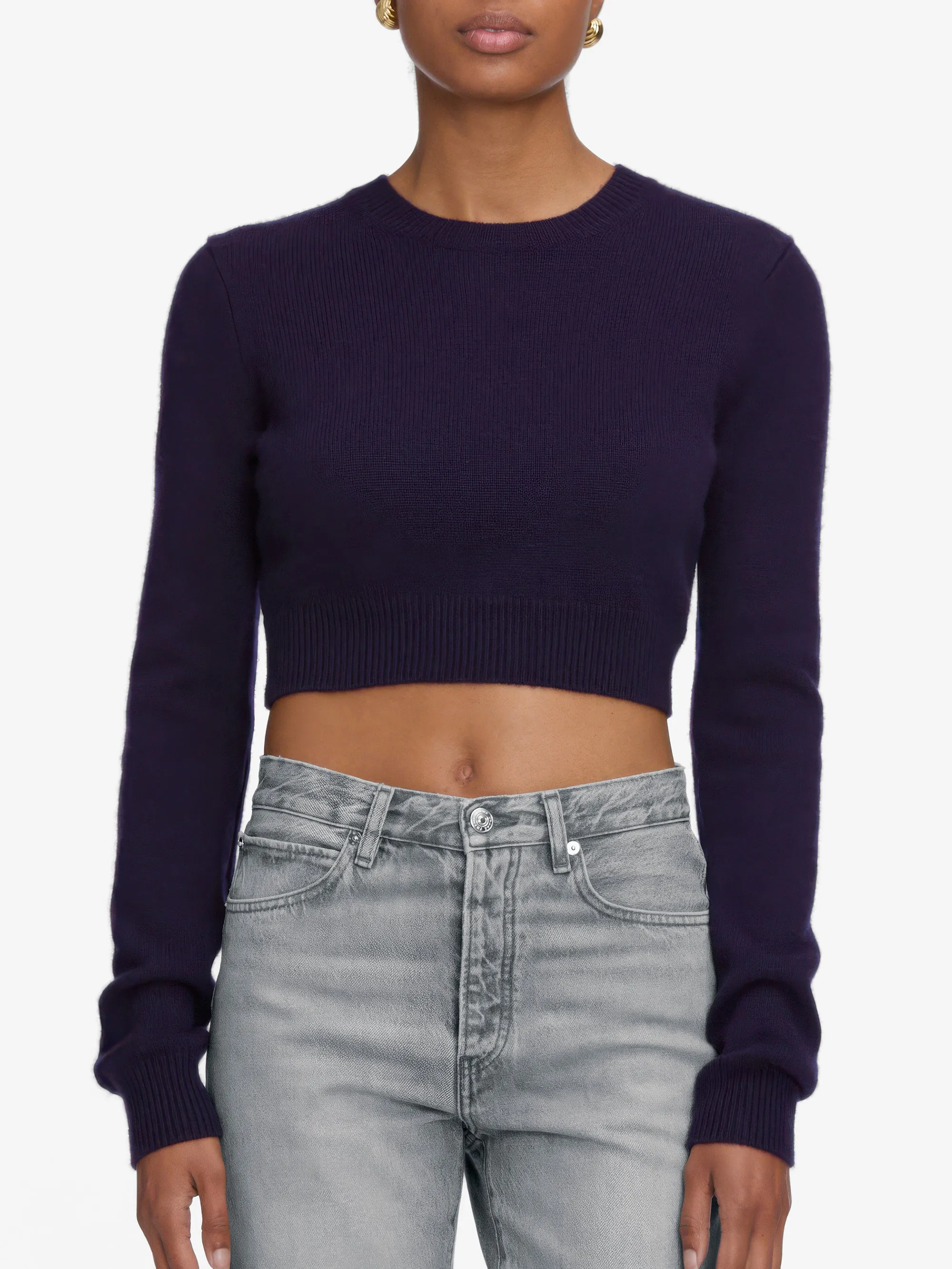 The Cashmere School Crew Sweater -- Royal Purple sold by Frame Denim product image thumbnail 3