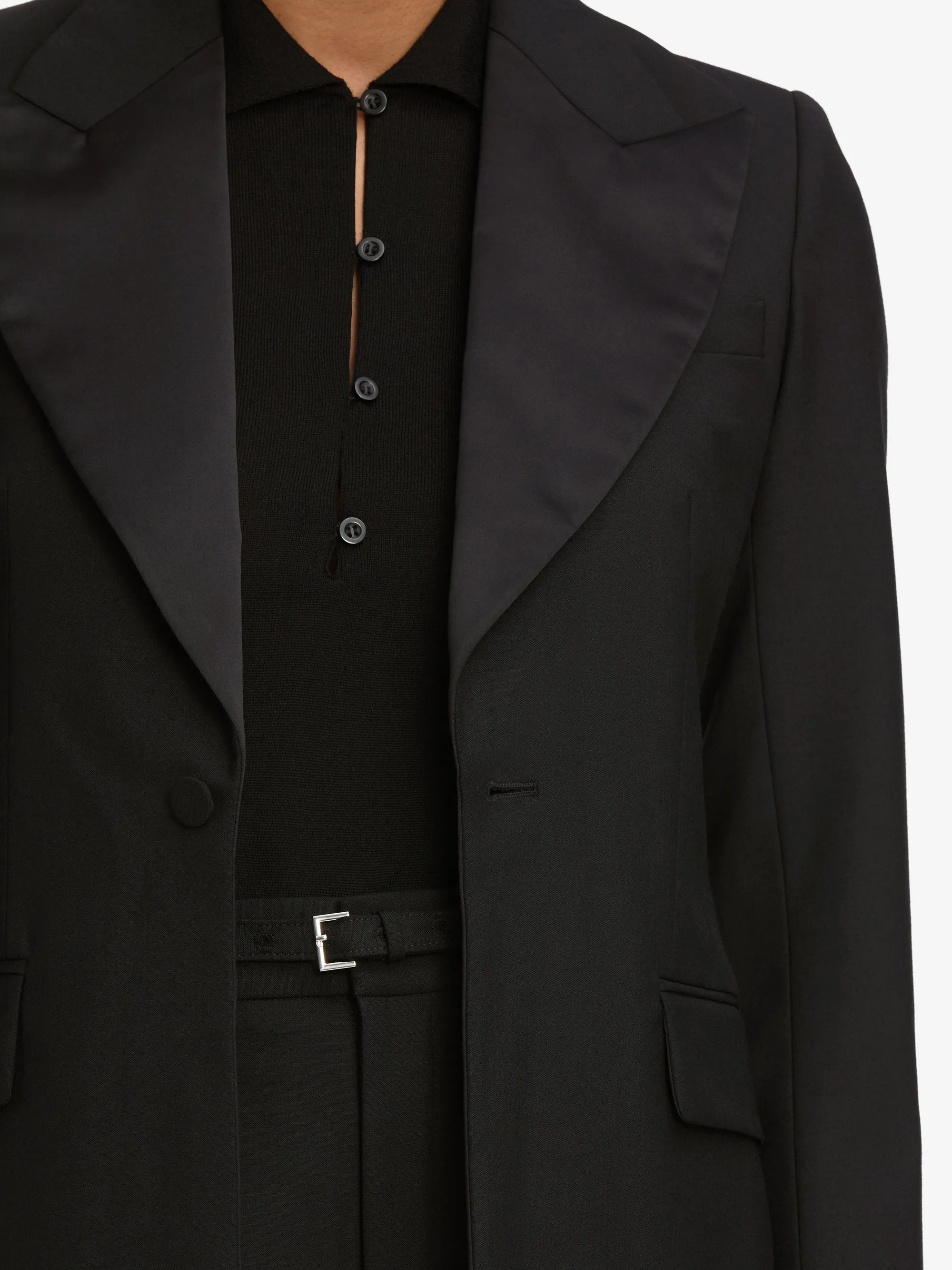 The Peak Lapel Blazer -- Black sold by Frame Denim product image thumbnail 4
