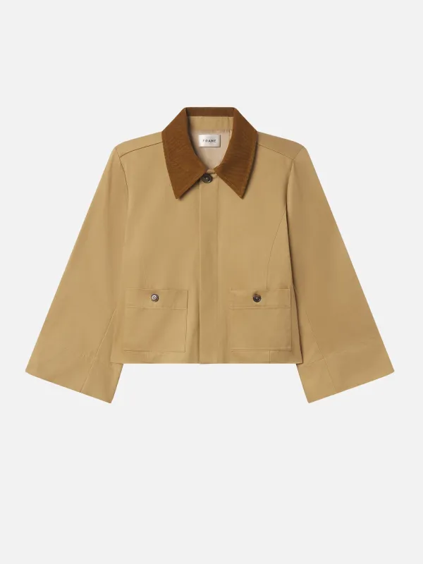 The Mini Swing Jacket -- Khaki sold by Frame Denim