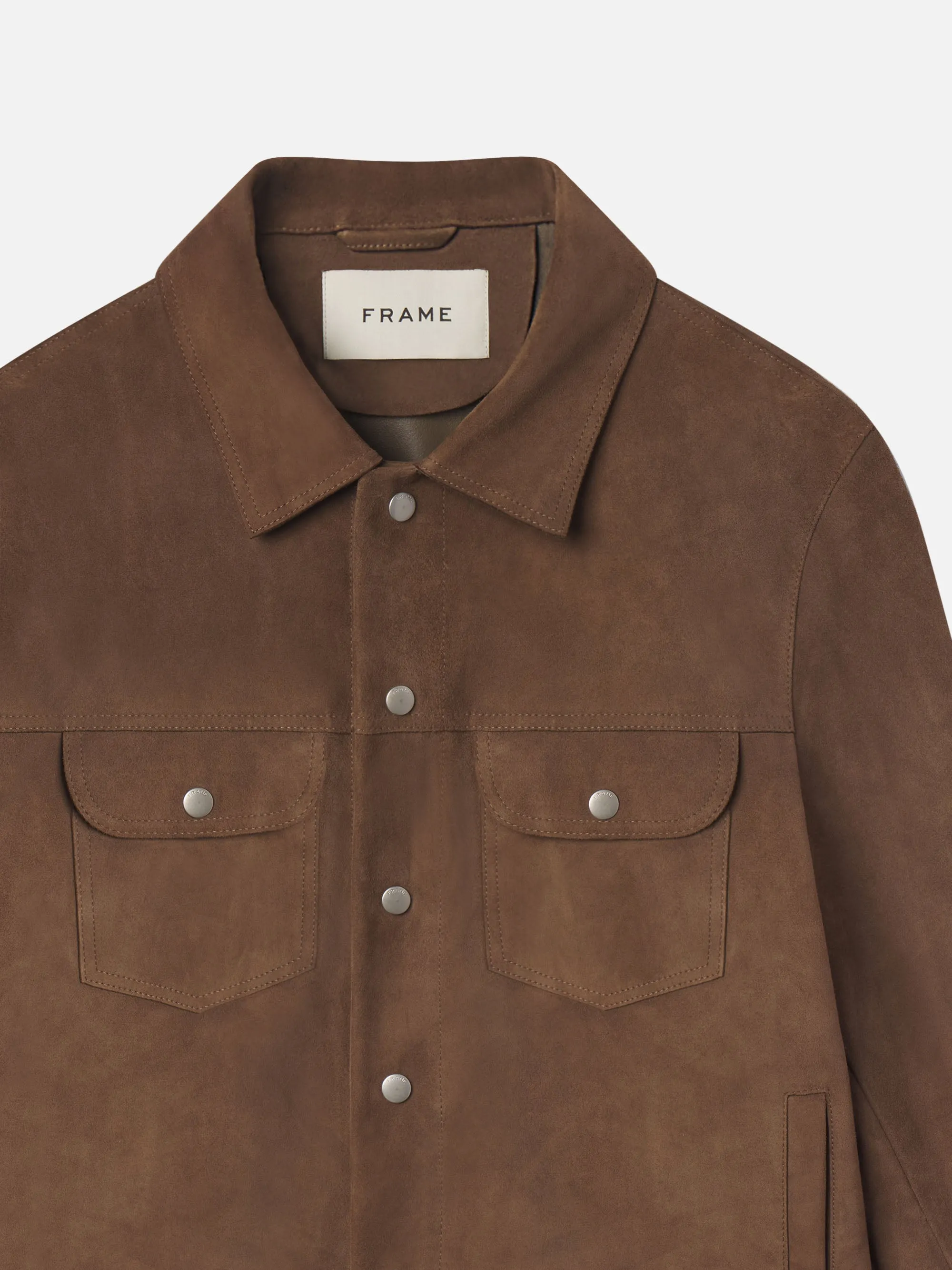 Suede Trucker Jacket -- Mocha sold by Frame Denim product image thumbnail 2