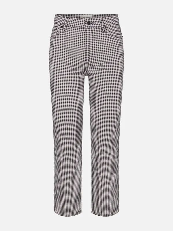 Le Sleek Straight Gingham -- Black Multi sold by Frame Denim