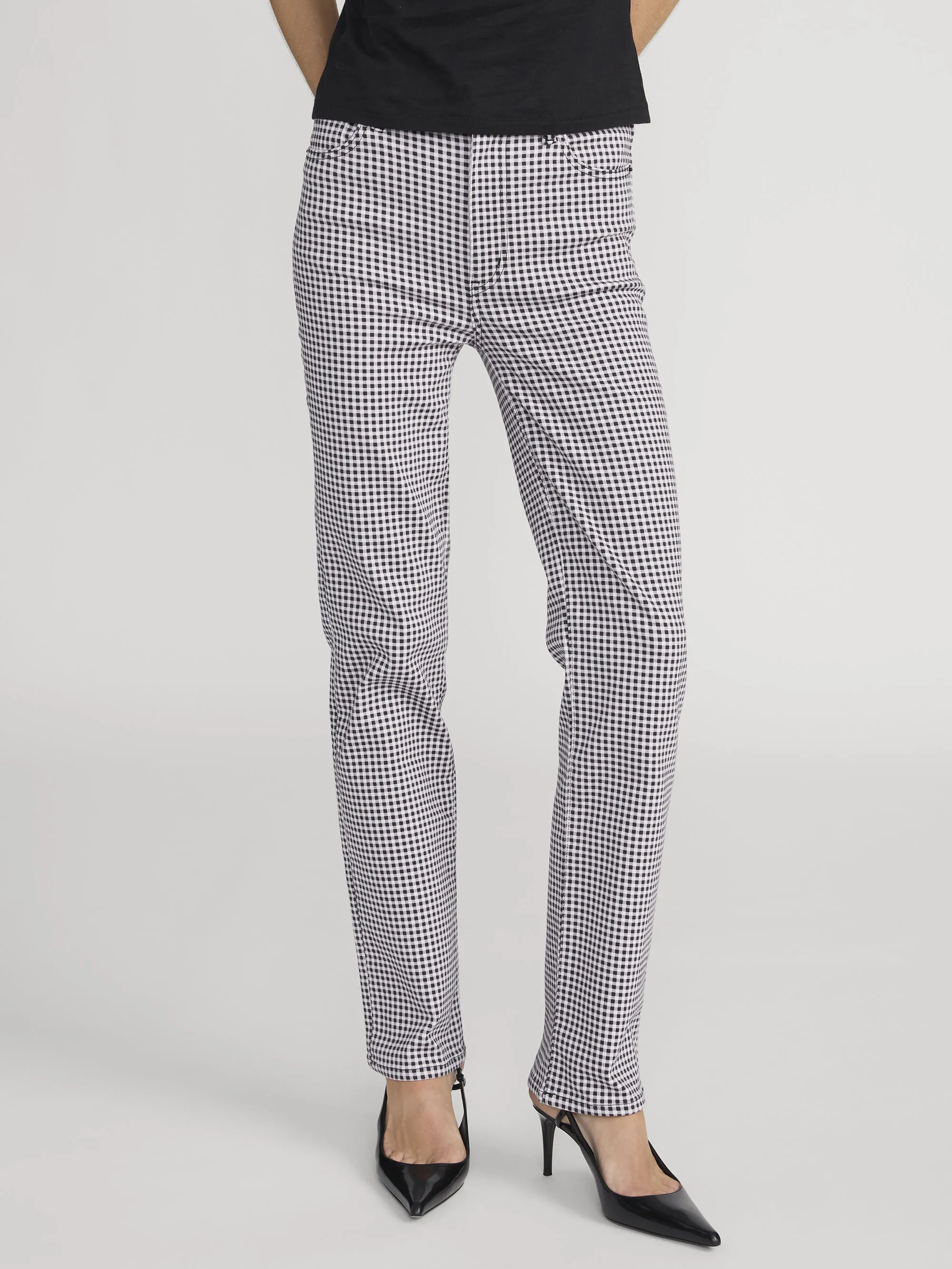 Le Sleek Straight Gingham -- Black Multi sold by Frame Denim product image thumbnail 3