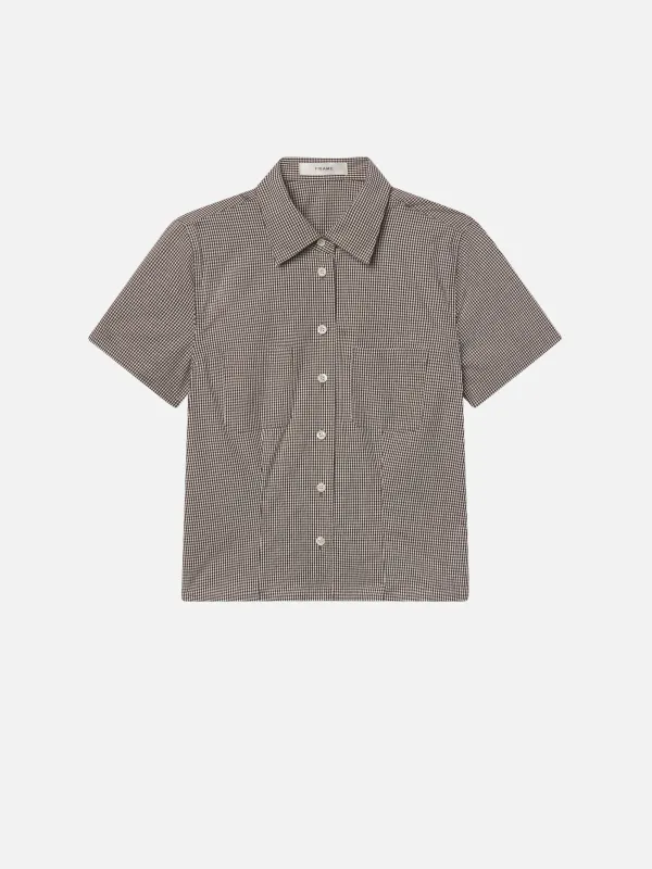The Check Seaside Shirt -- Coffee Multi made by Frame Denim