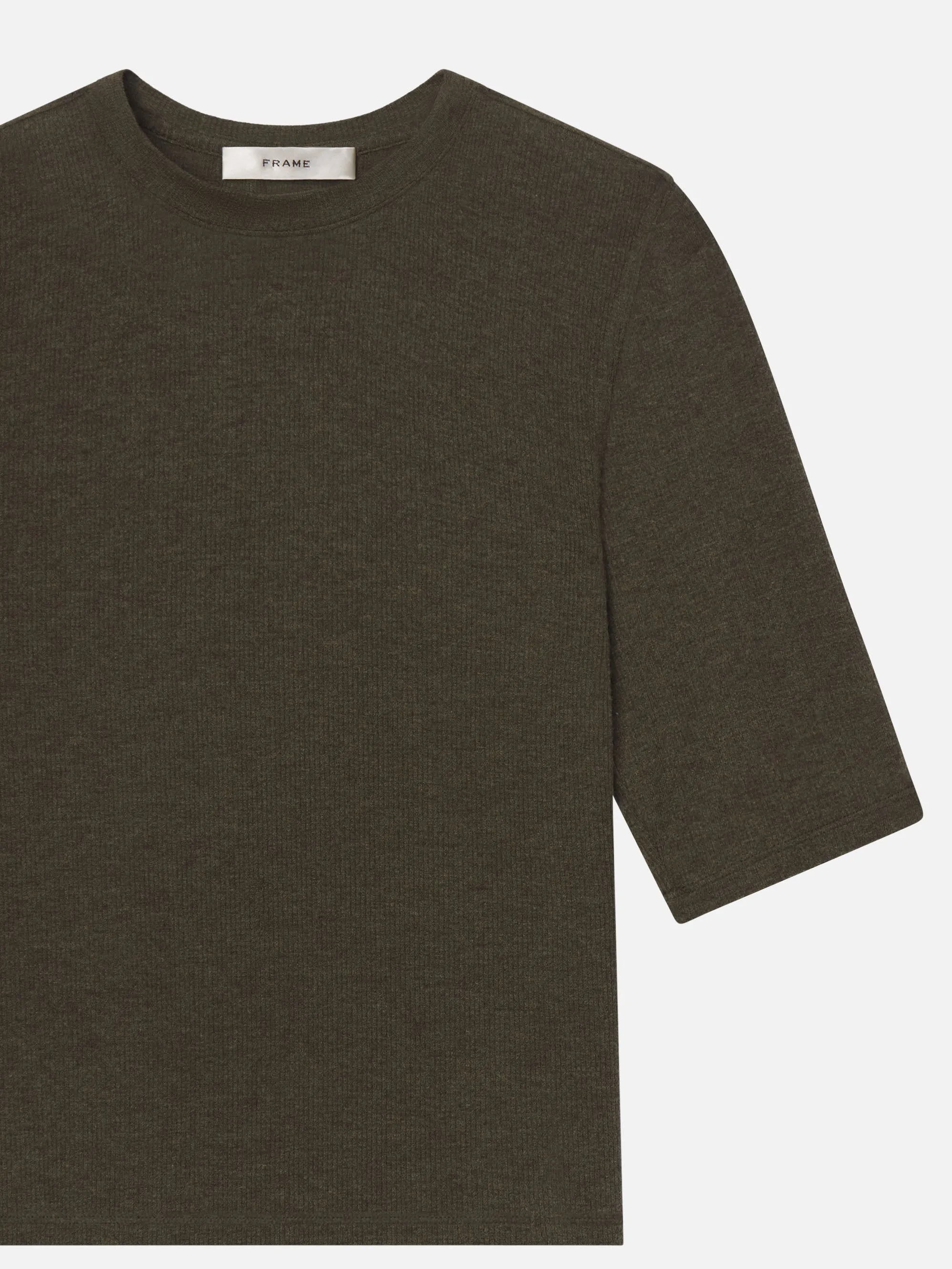The Heather Rib Crew Tee -- Rich Military Heather sold by Frame Denim product image thumbnail 2