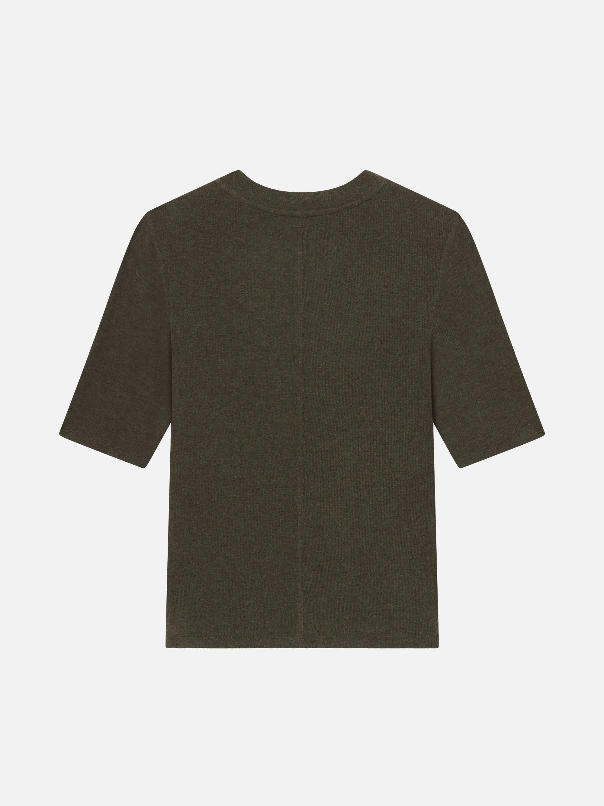 The Heather Rib Crew Tee -- Rich Military Heather sold by Frame Denim product image thumbnail 3