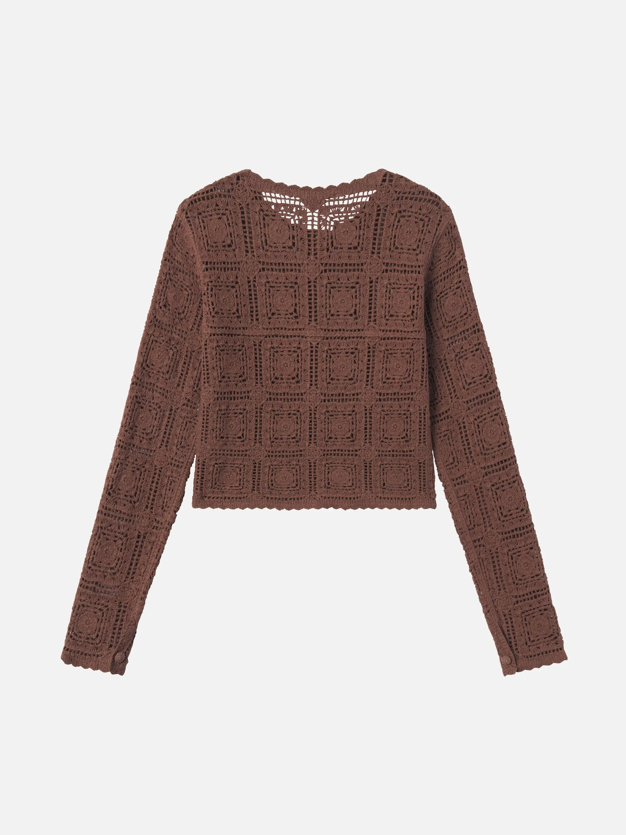 The Crochet Cardi -- Caramel sold by Frame Denim product image thumbnail 3