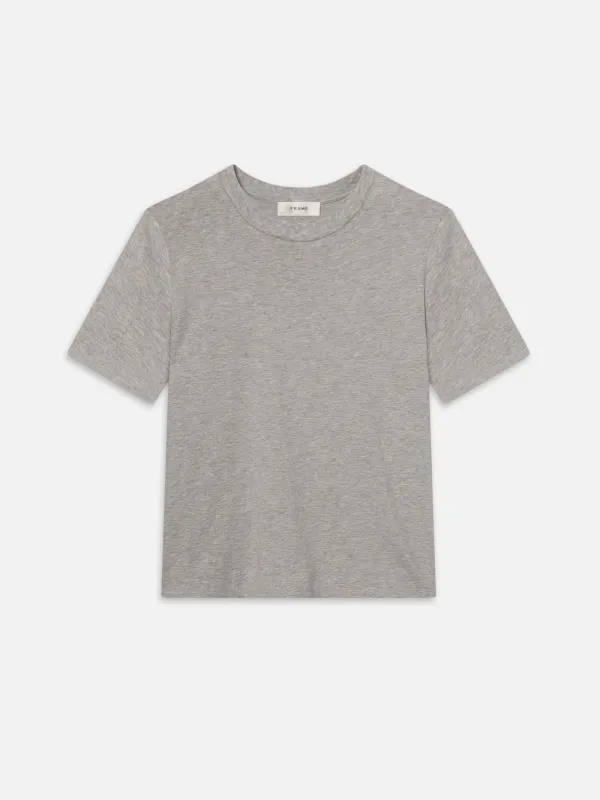 The Heather Plus One Tee -- Heather Grey sold by Frame Denim