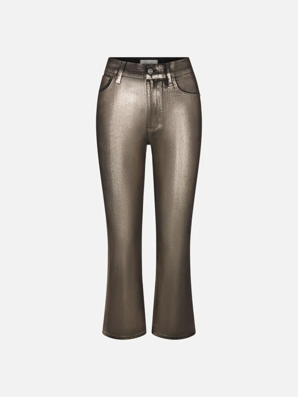 The Reboot Crop -- Champagne Coated sold by Frame Denim