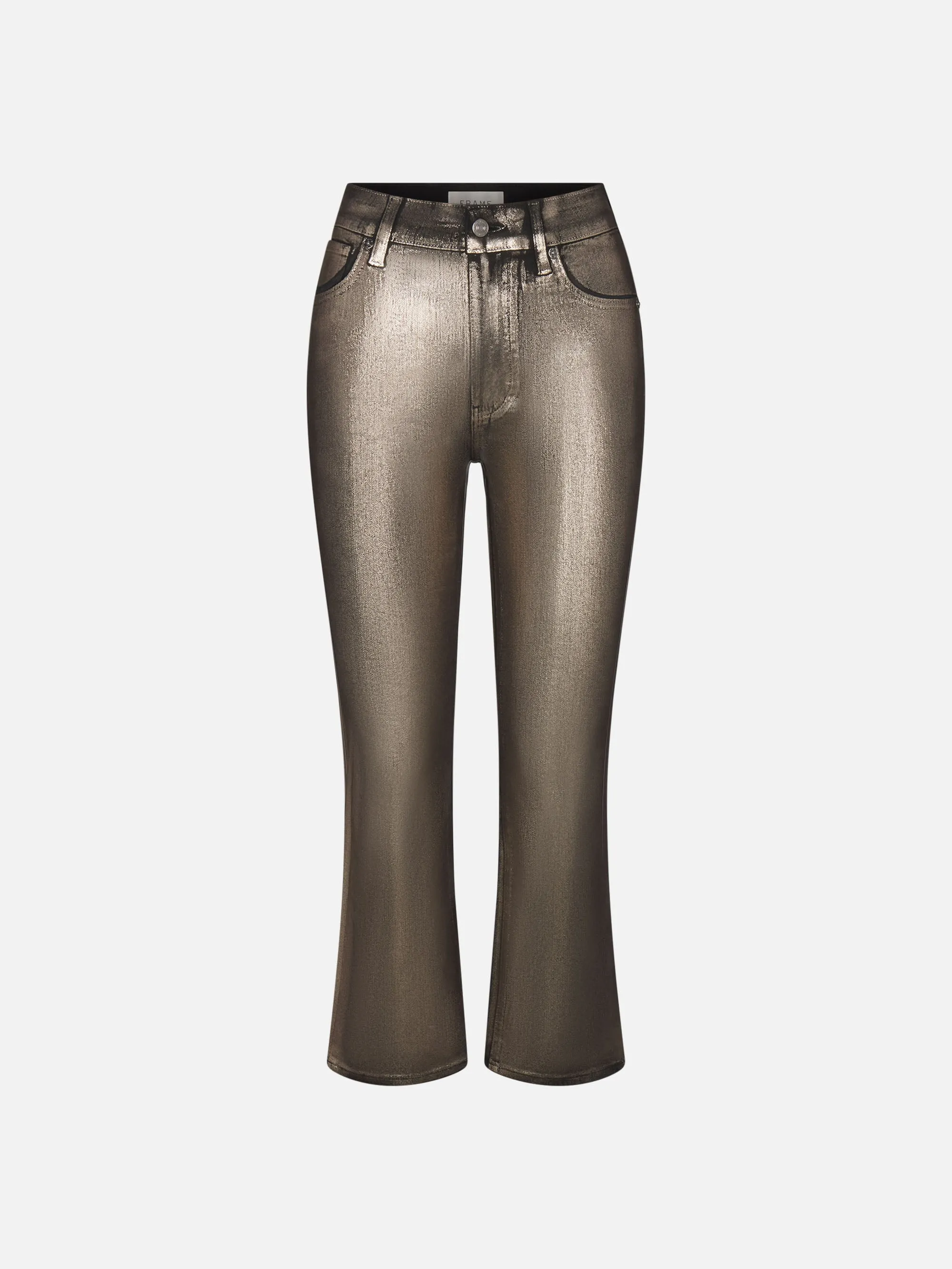 The Reboot Crop -- Champagne Coated sold by Frame Denim