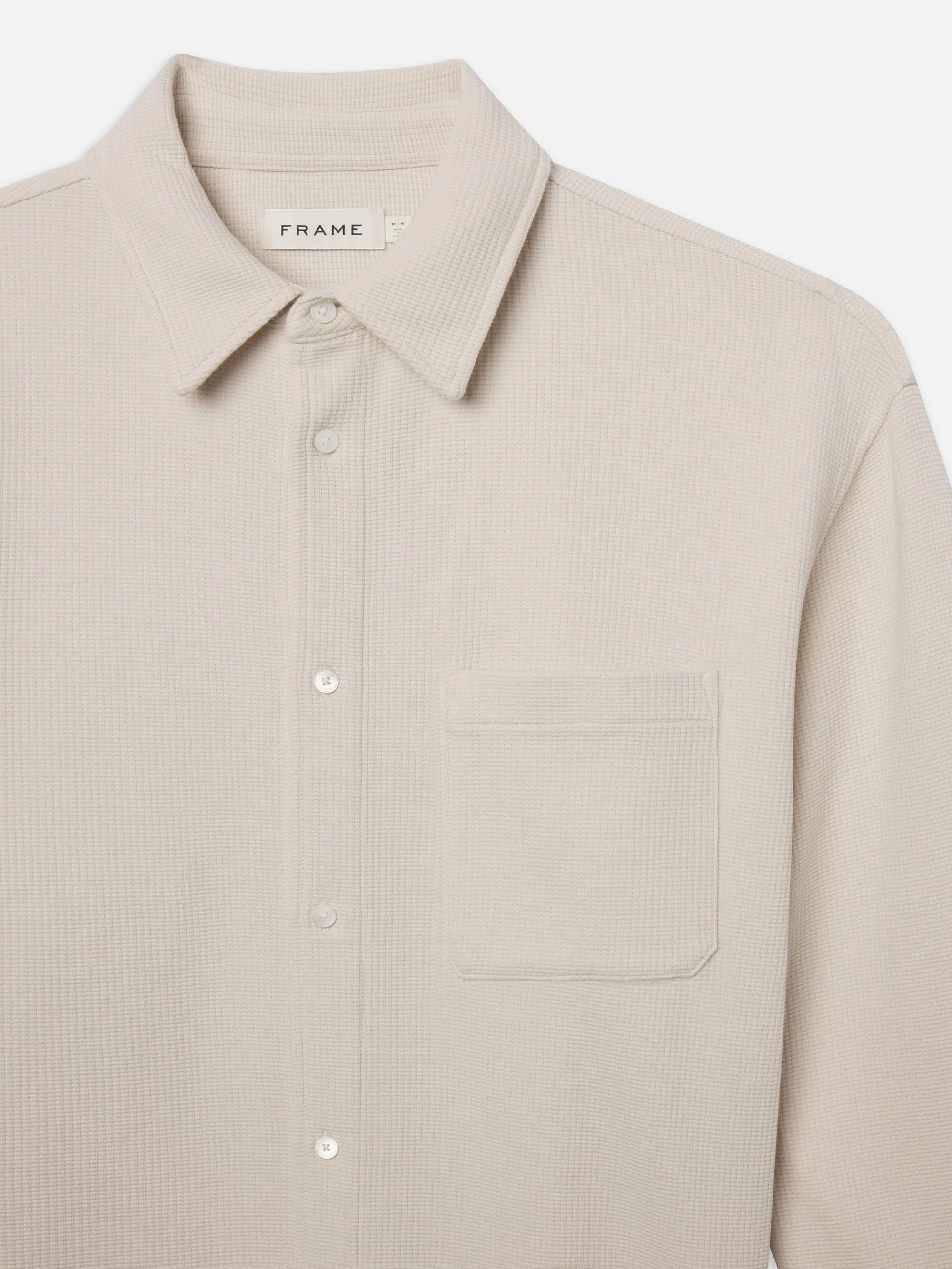 Waffle Textured Shirt -- Warm White sold by Frame Denim product image thumbnail 2