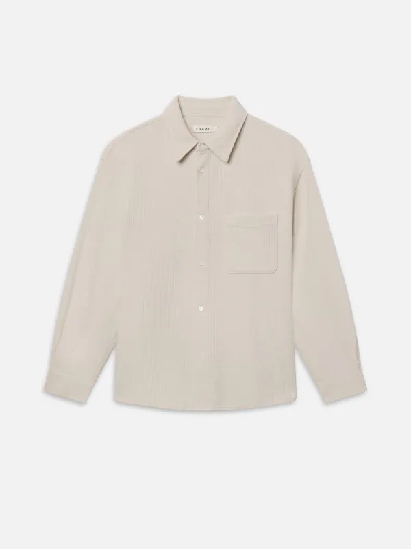 Waffle Textured Shirt -- Warm White sold by Frame Denim