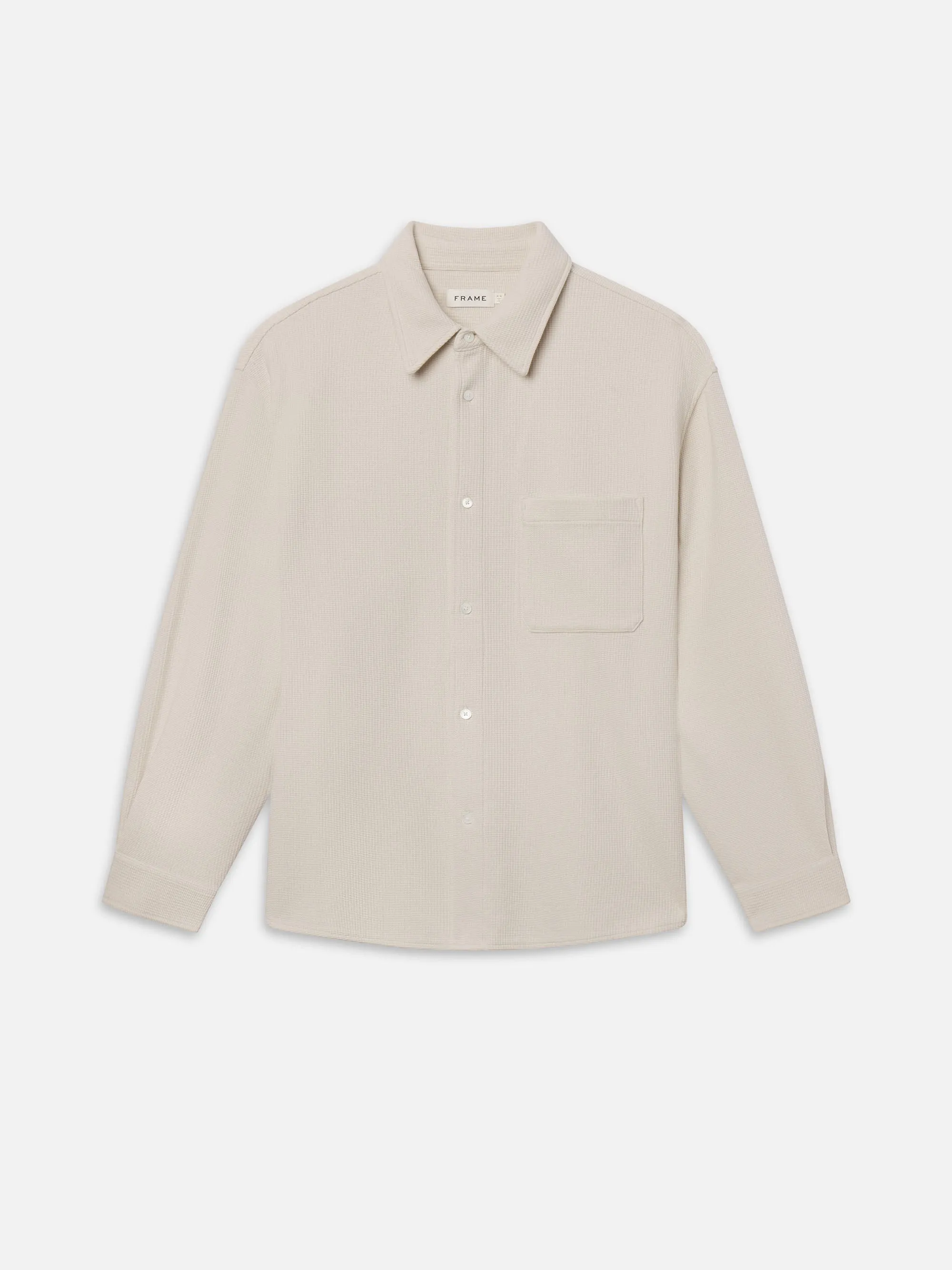 Waffle Textured Shirt -- Warm White sold by Frame Denim
