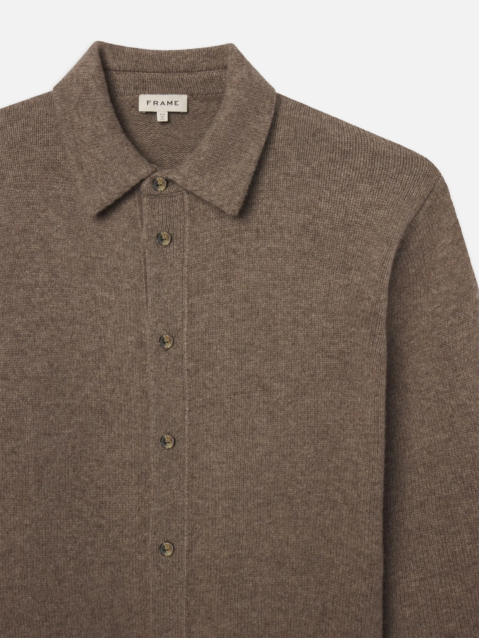 Long Sleeve Shirt Sweater -- Dark Taupe sold by Frame Denim product image thumbnail 2