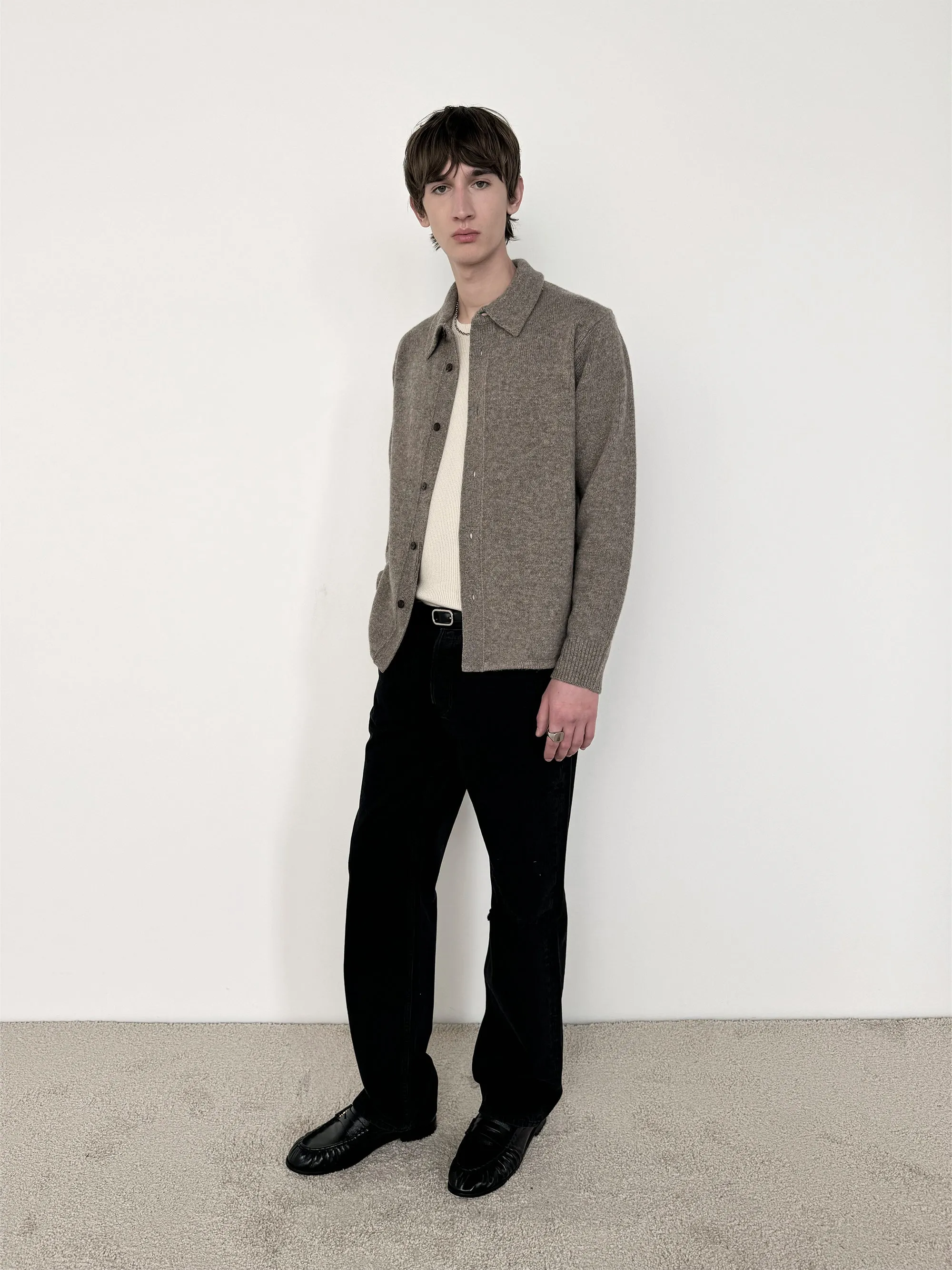 Long Sleeve Shirt Sweater -- Dark Taupe sold by Frame Denim product image thumbnail 5