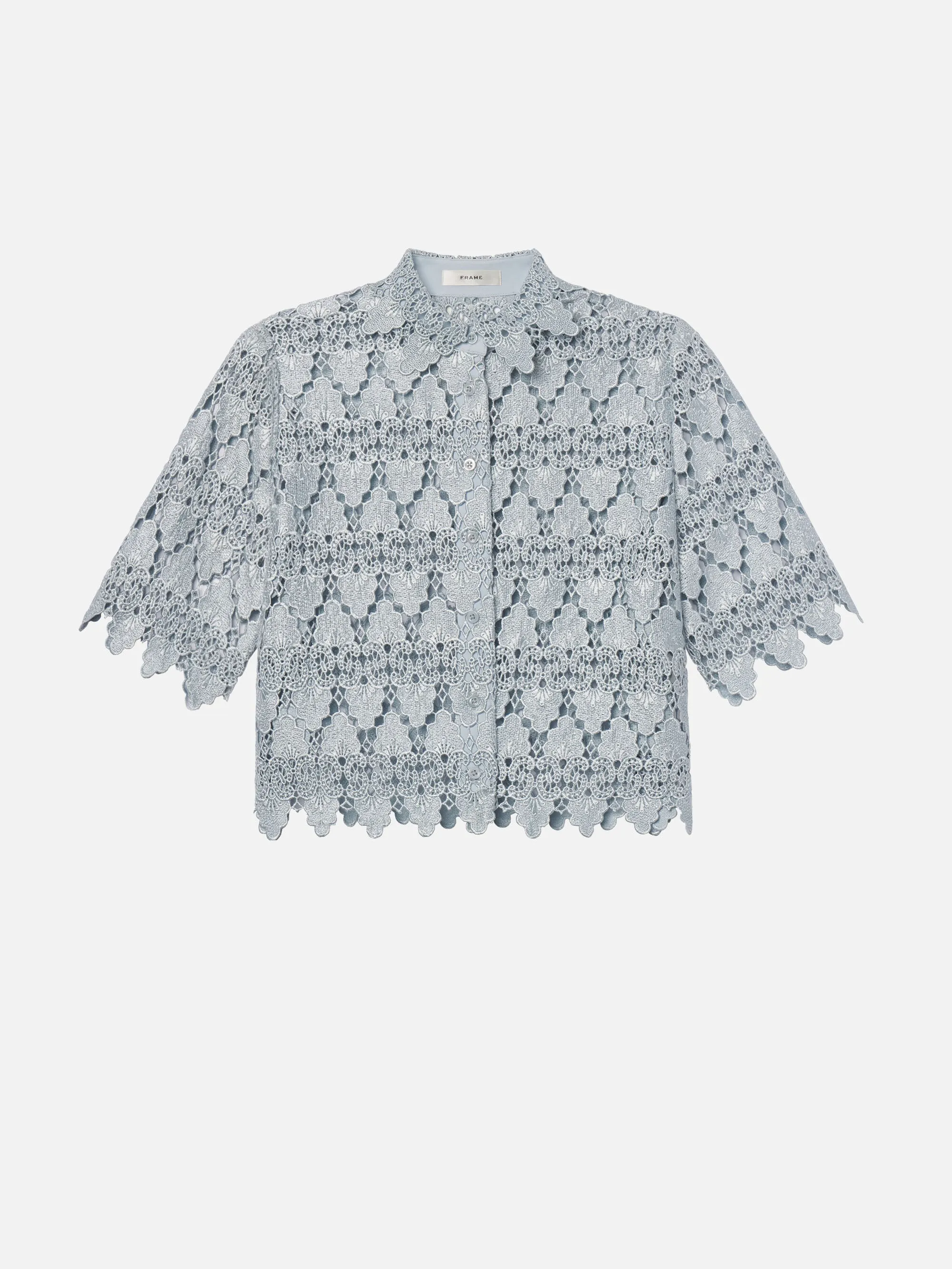 The Lace Button Up Shirt sold by Frame Denim