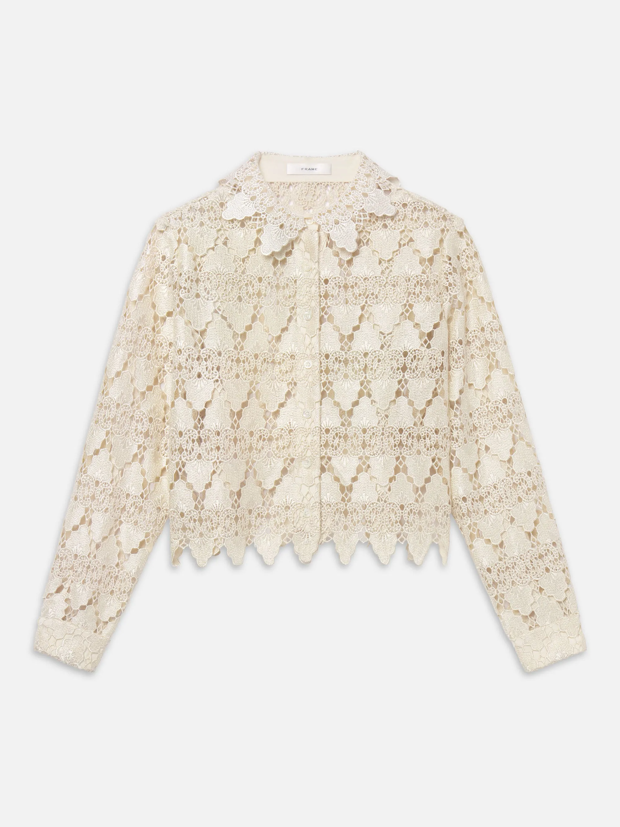 The Lace Button Up Shirt sold by Frame Denim product image thumbnail 2