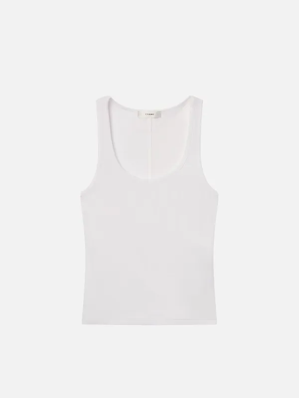 Rib Scoop Neck Tank sold by Frame Denim